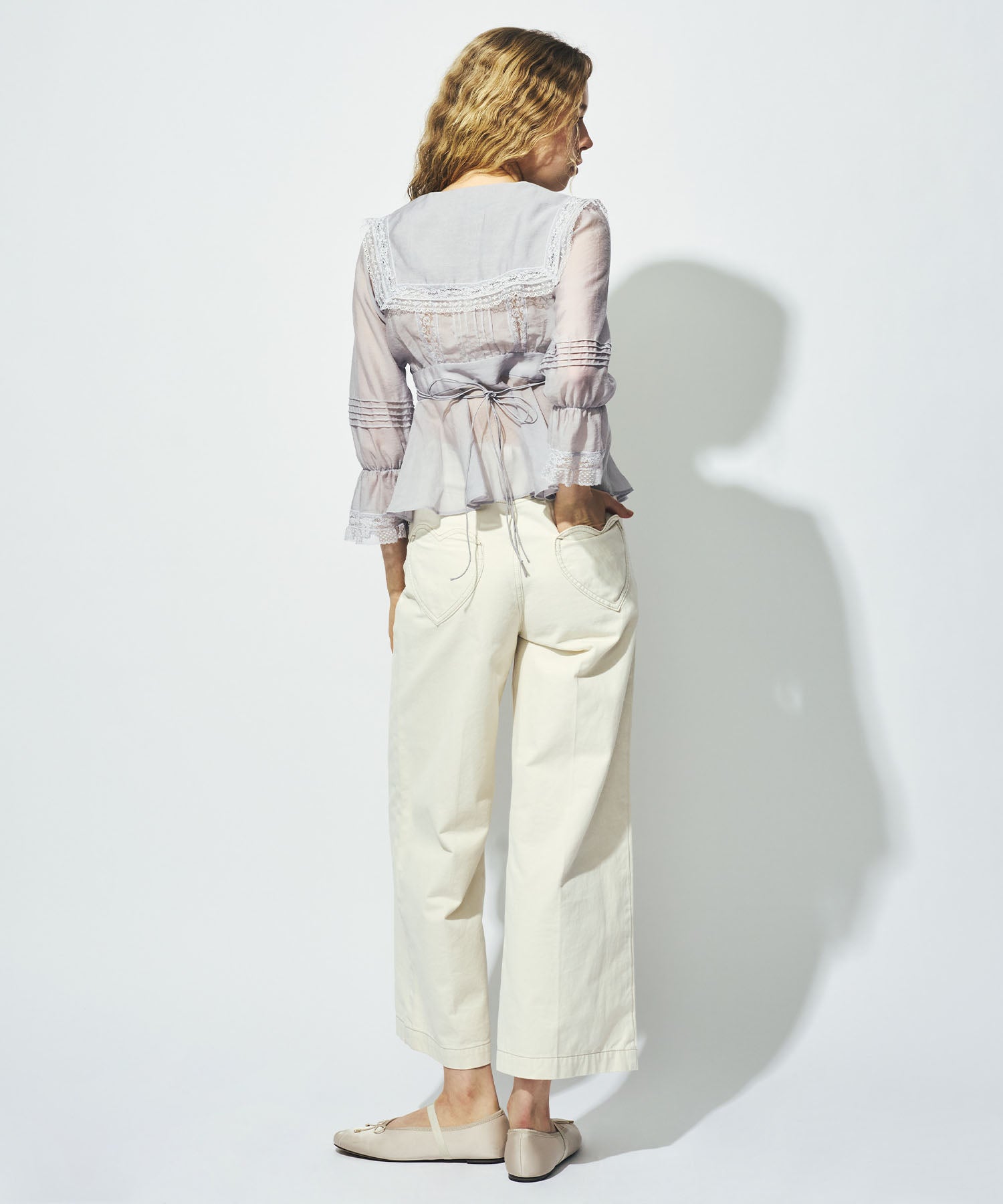 【予約】セーラーカラーレースブラウス