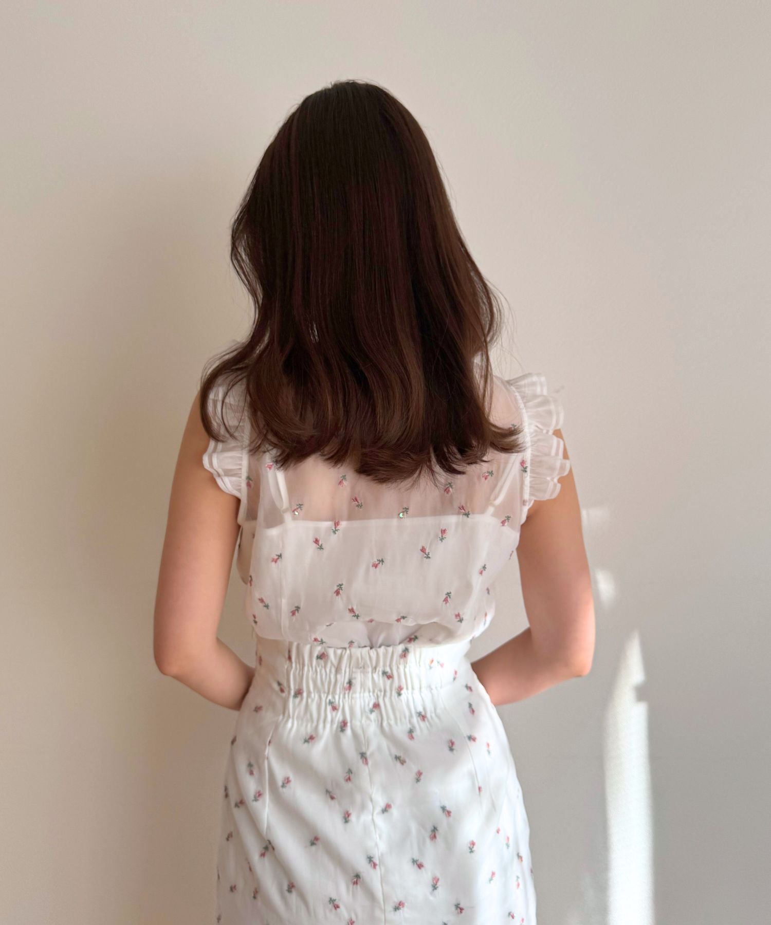 【預訂】迷你亮片花朵襯衫