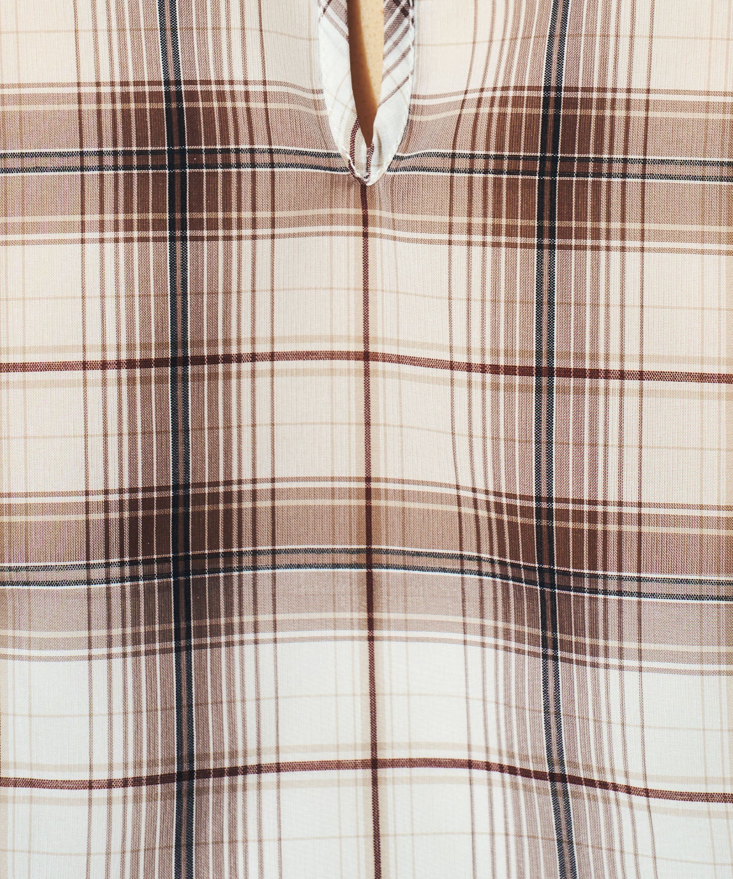 【予約】シアーチェックボウタイブラウス