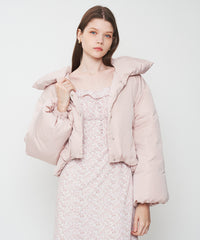 ボリュームカラーショートダウンコート