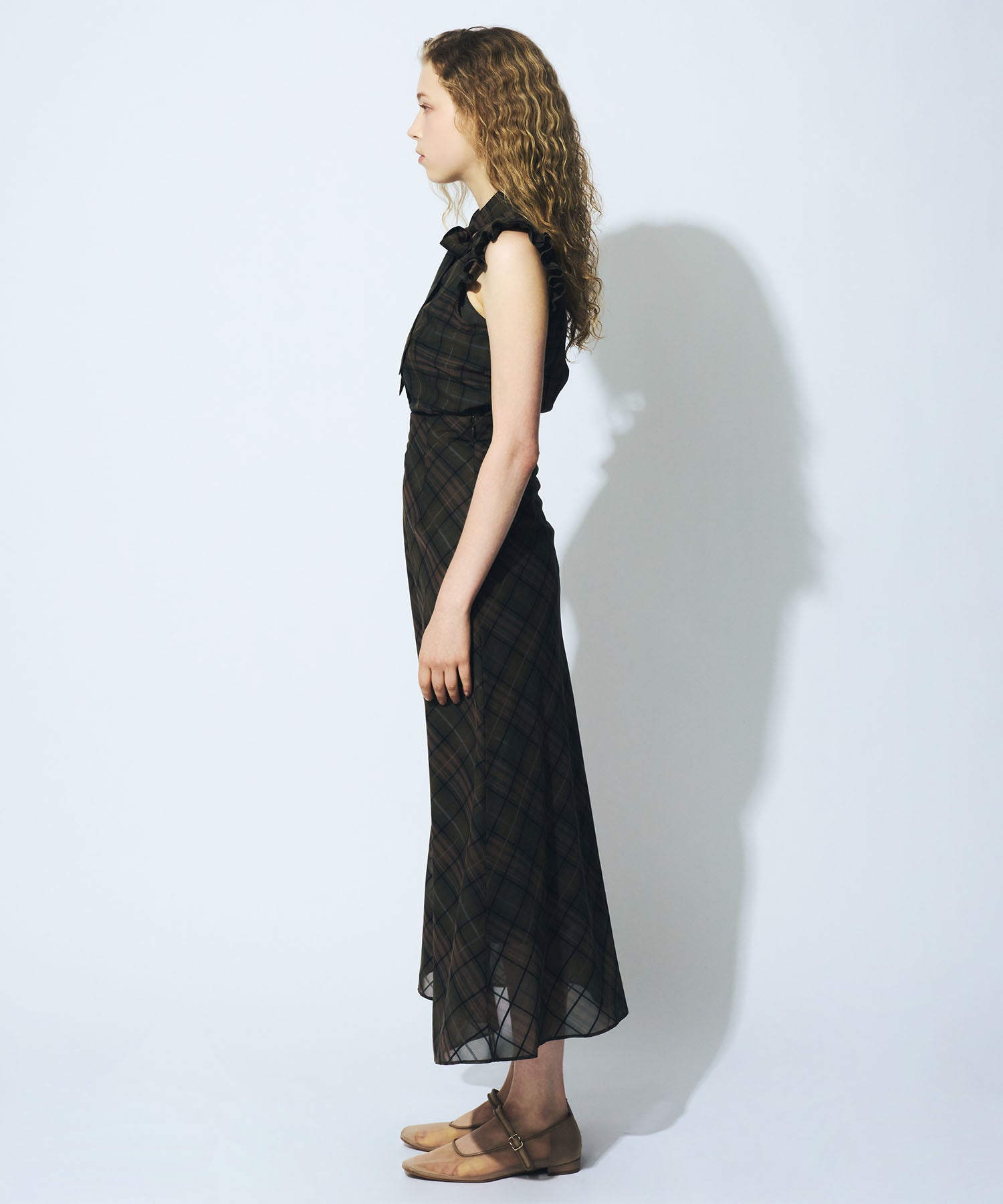 【予約】シアーチェックバイヤススカート