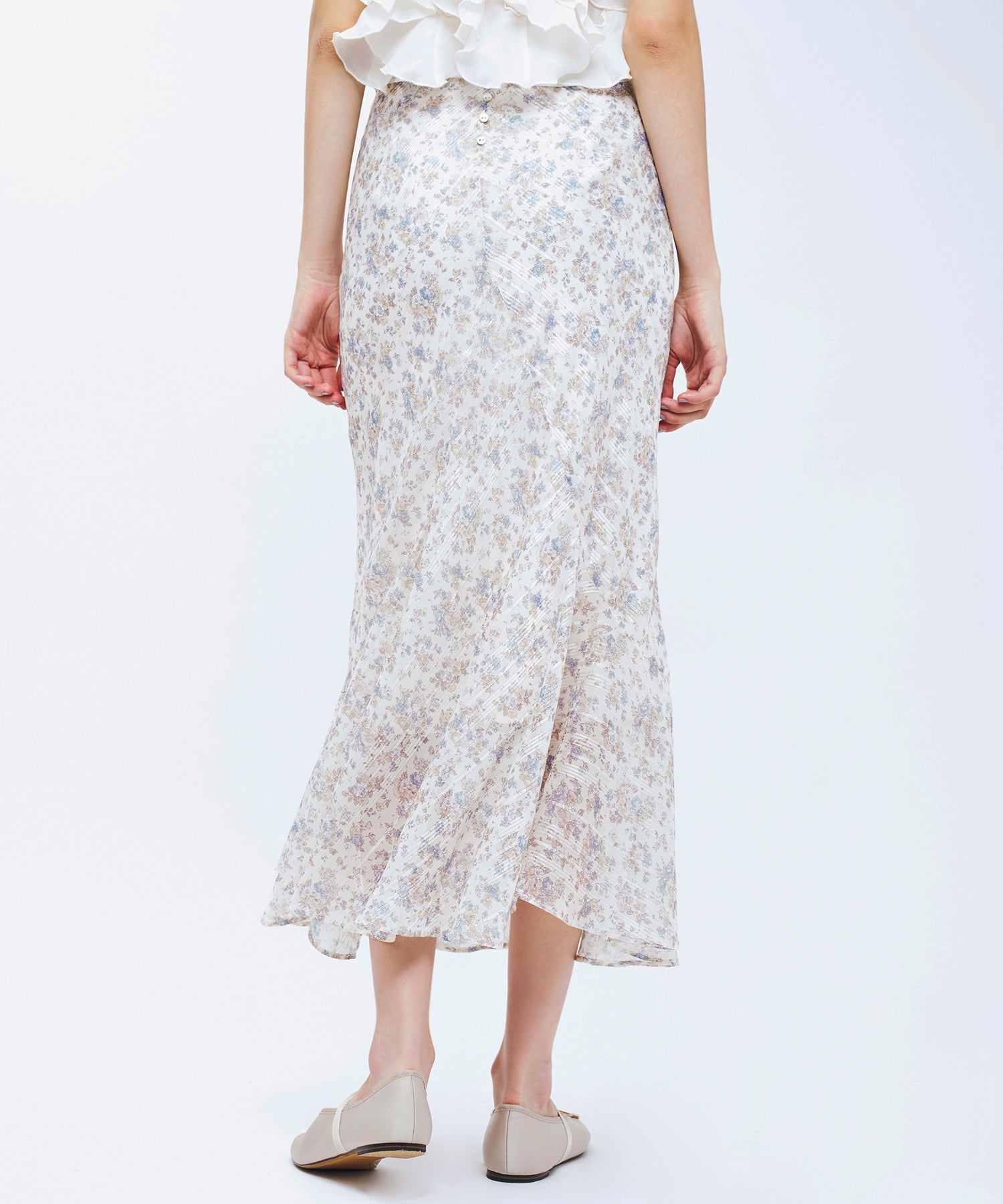 フルールラメシフォンスカート