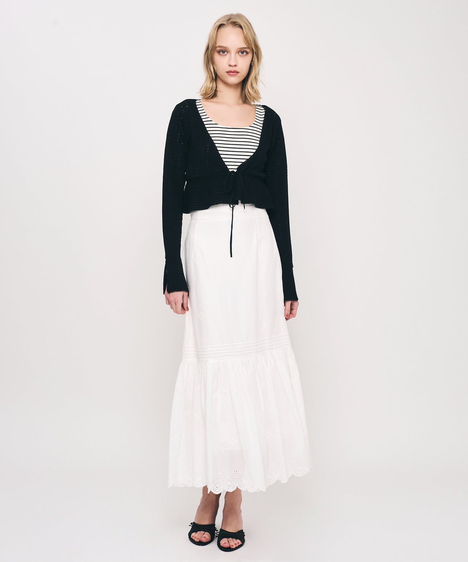 コットンボイルフラワースカート