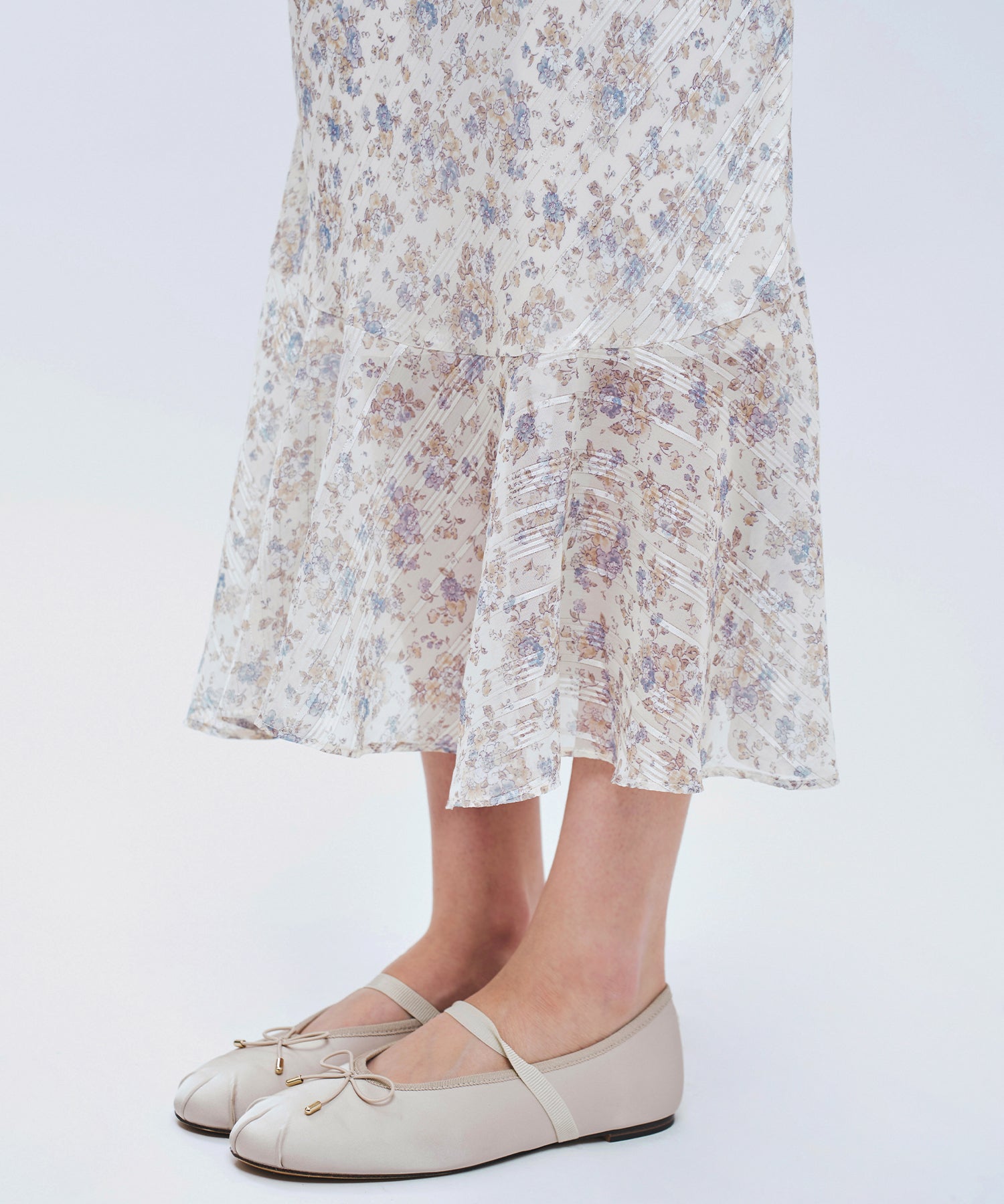 【予約】フルールラメシフォンスカート