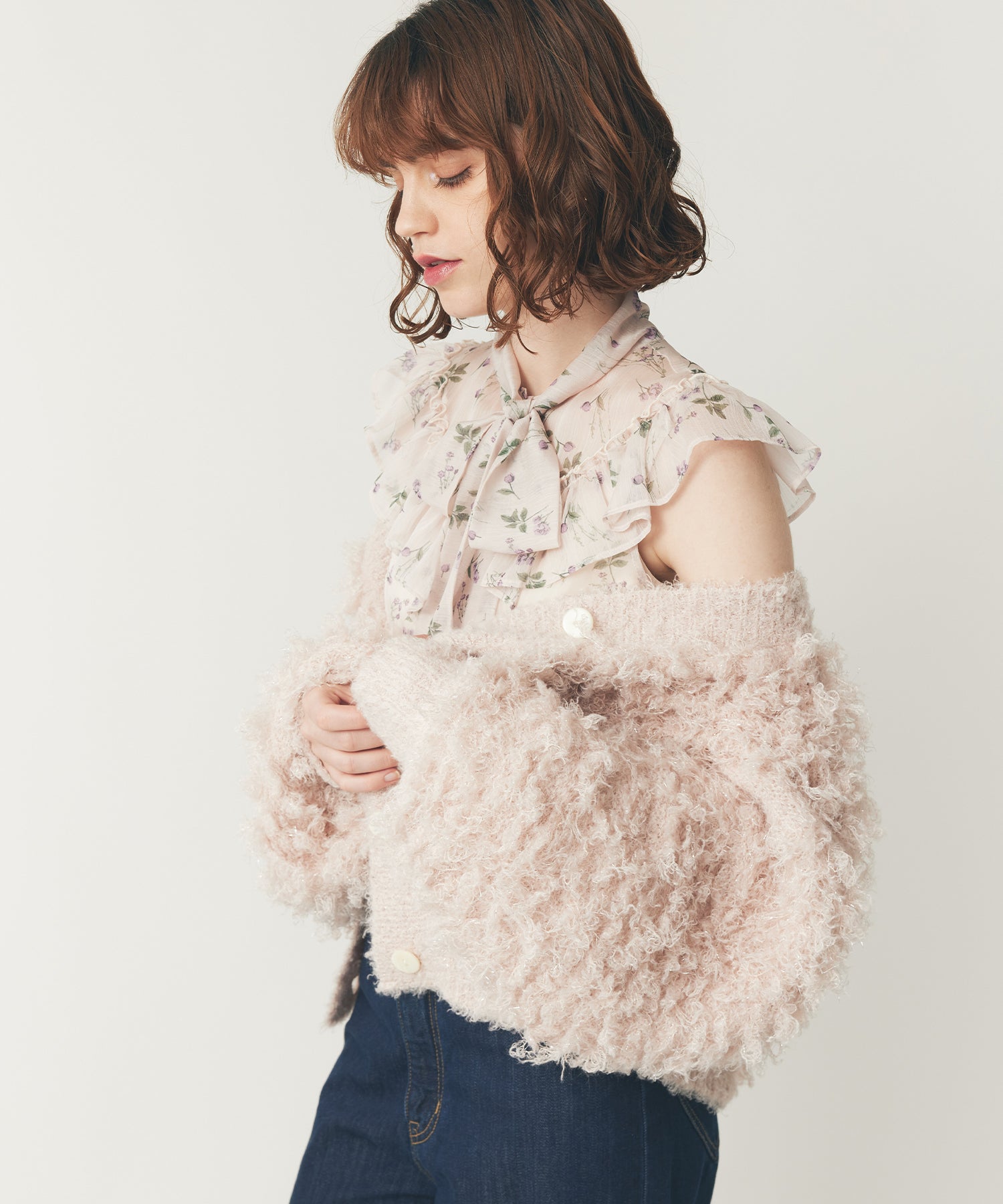 ラメフラッフィ―カーディガン