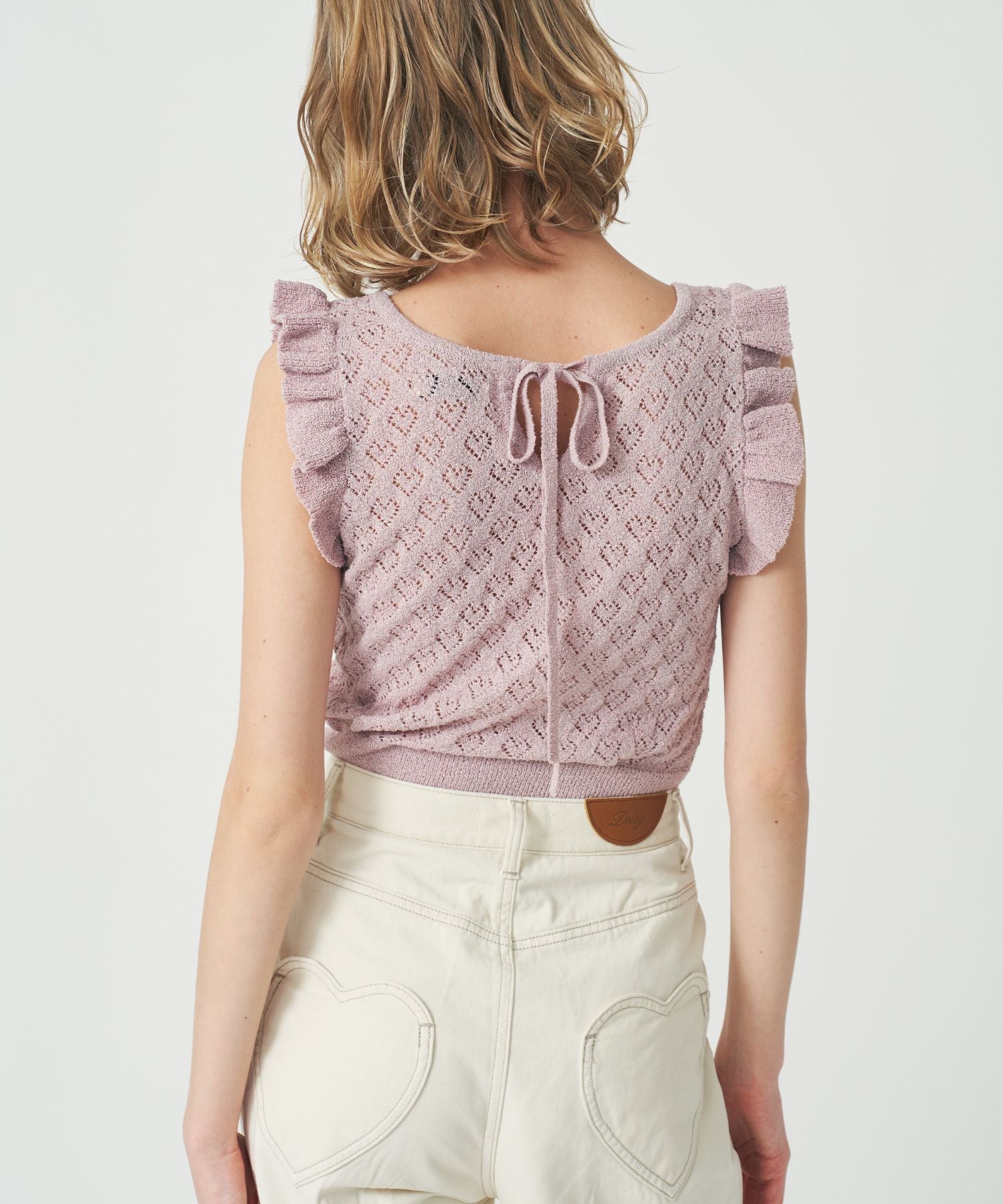 【預訂】金銀花毛圈心型針織