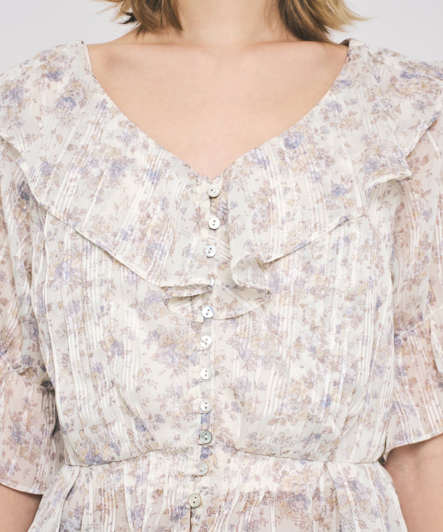 フルールラメシフォンブラウス