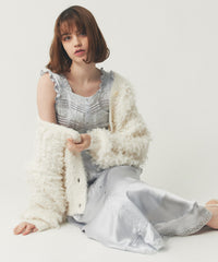 シルクピンタックレースワンピース