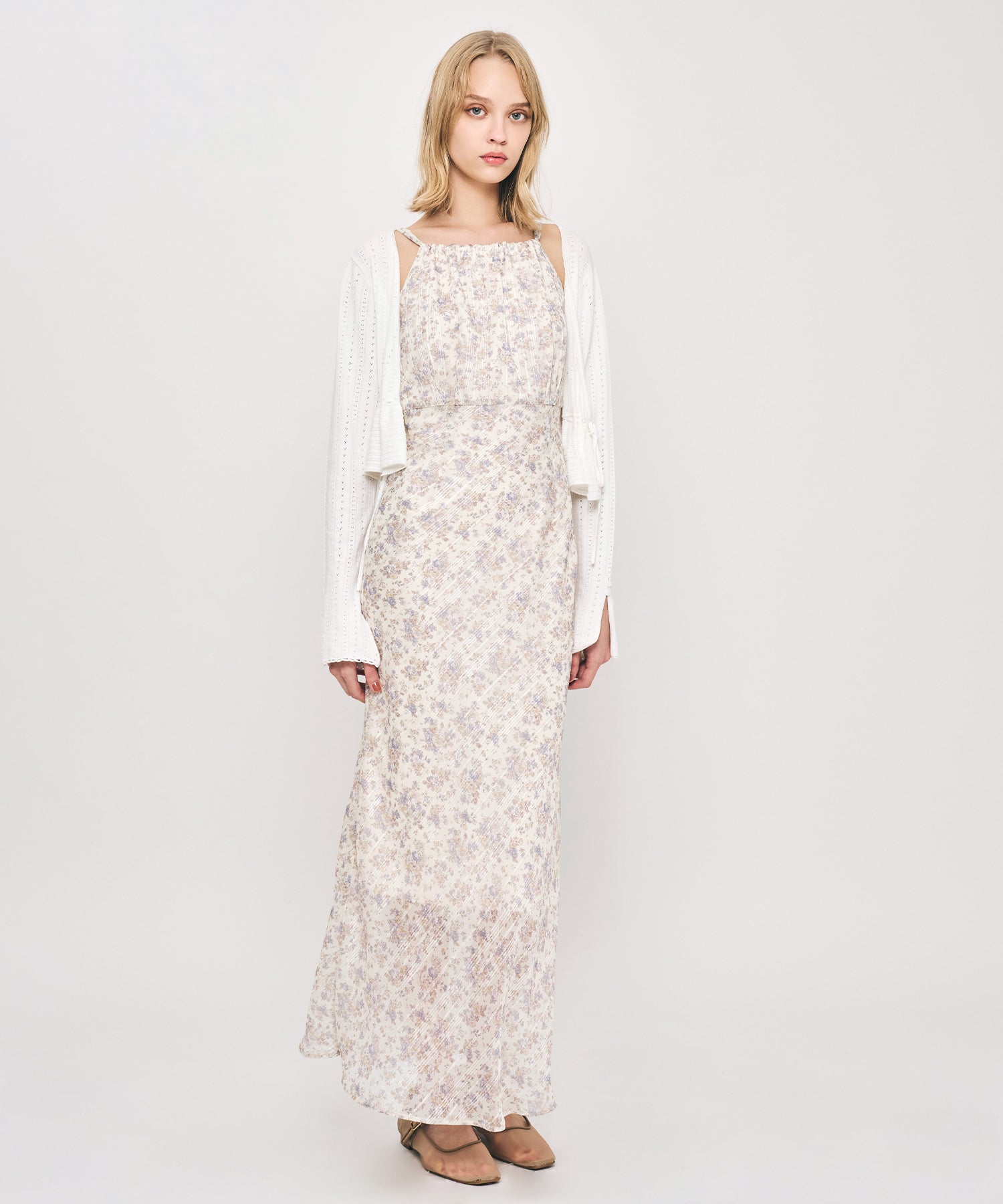 フルールラメシフォンキャミドレス