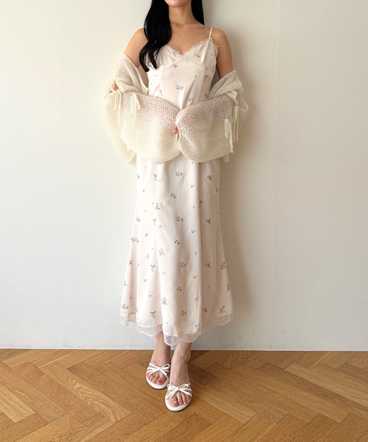 2WAYキッドモヘヤリボンスリーブニット
