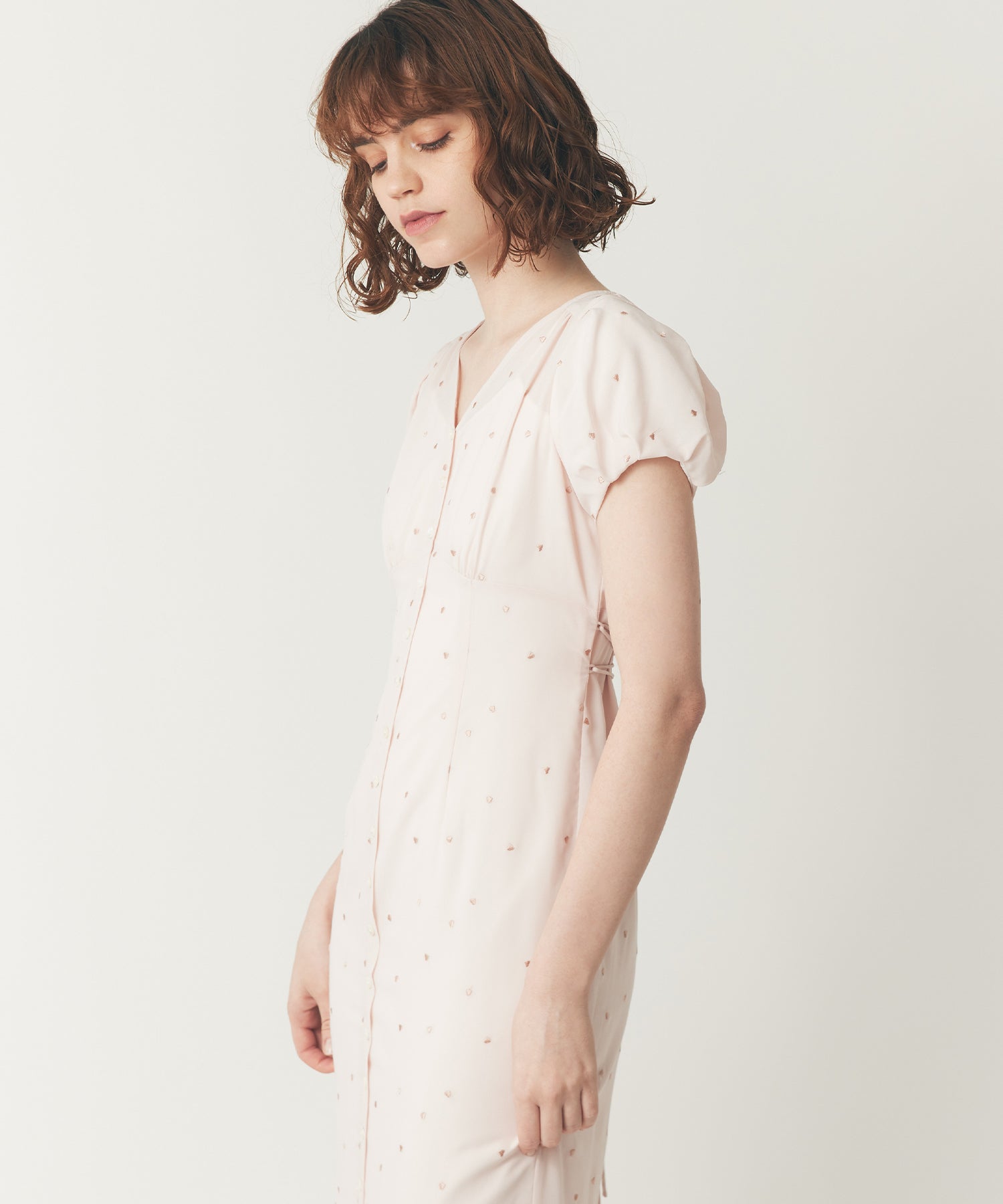 シフォンハート刺繍ワンピース