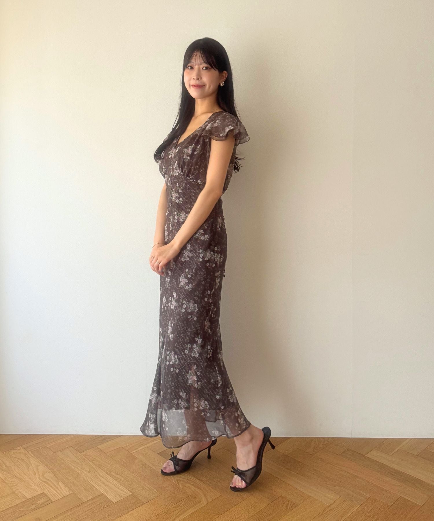 Violetteラメシフォンドレス