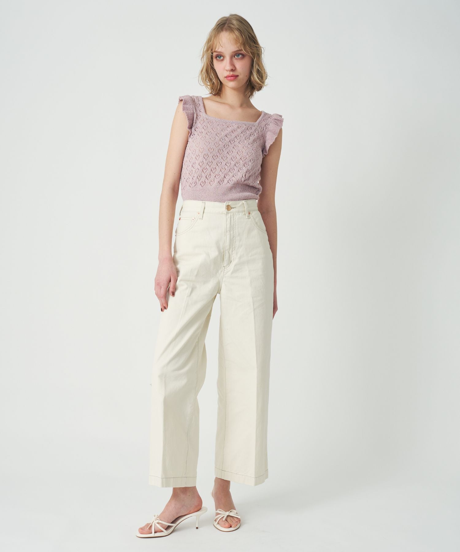 【預訂】金銀花毛圈心型針織