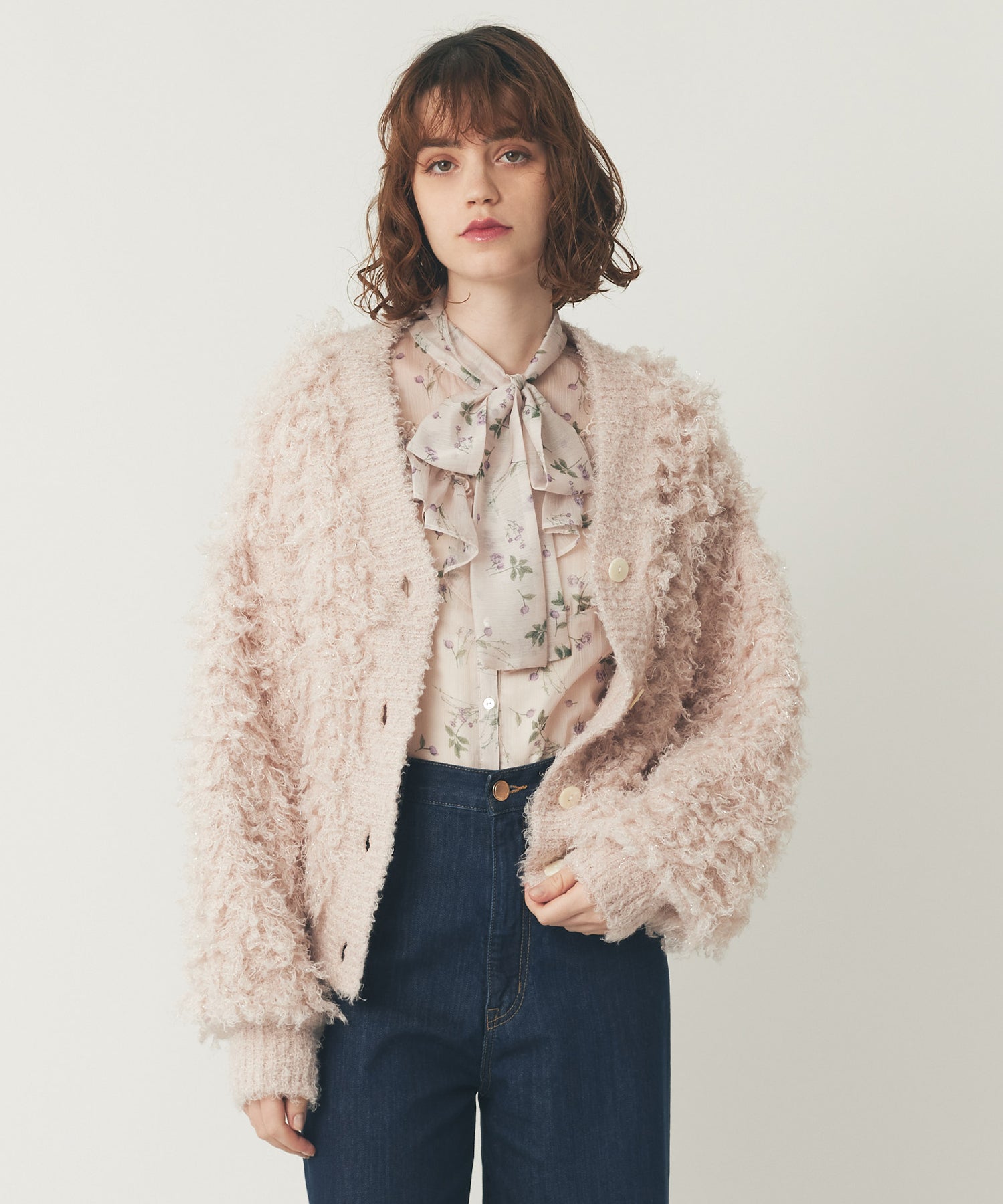 ラメフラッフィ―カーディガン