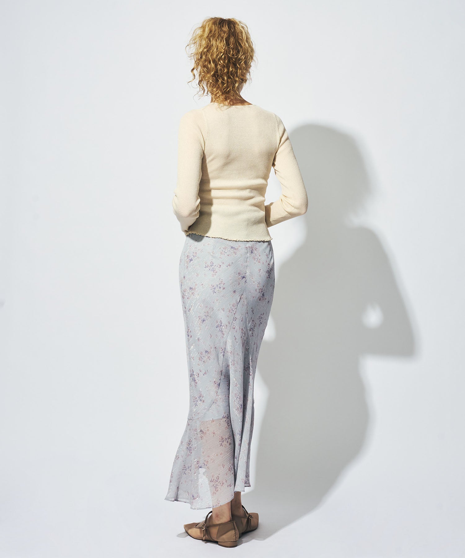 シアーリブニットカーディガン