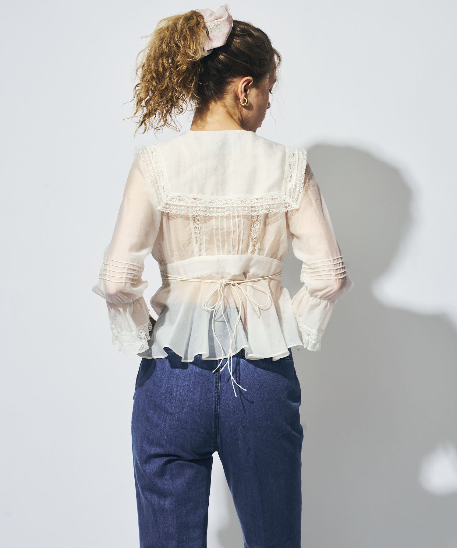 【予約】セーラーカラーレースブラウス