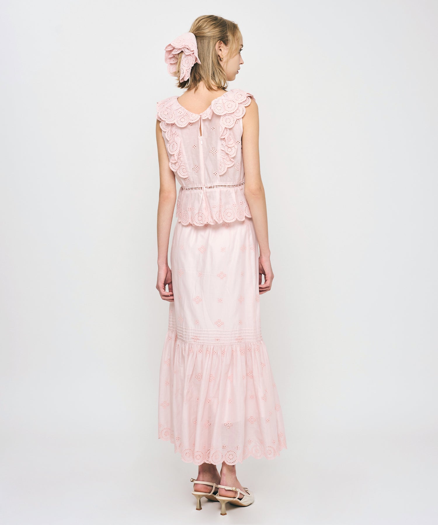 コットンボイルフラワースカート