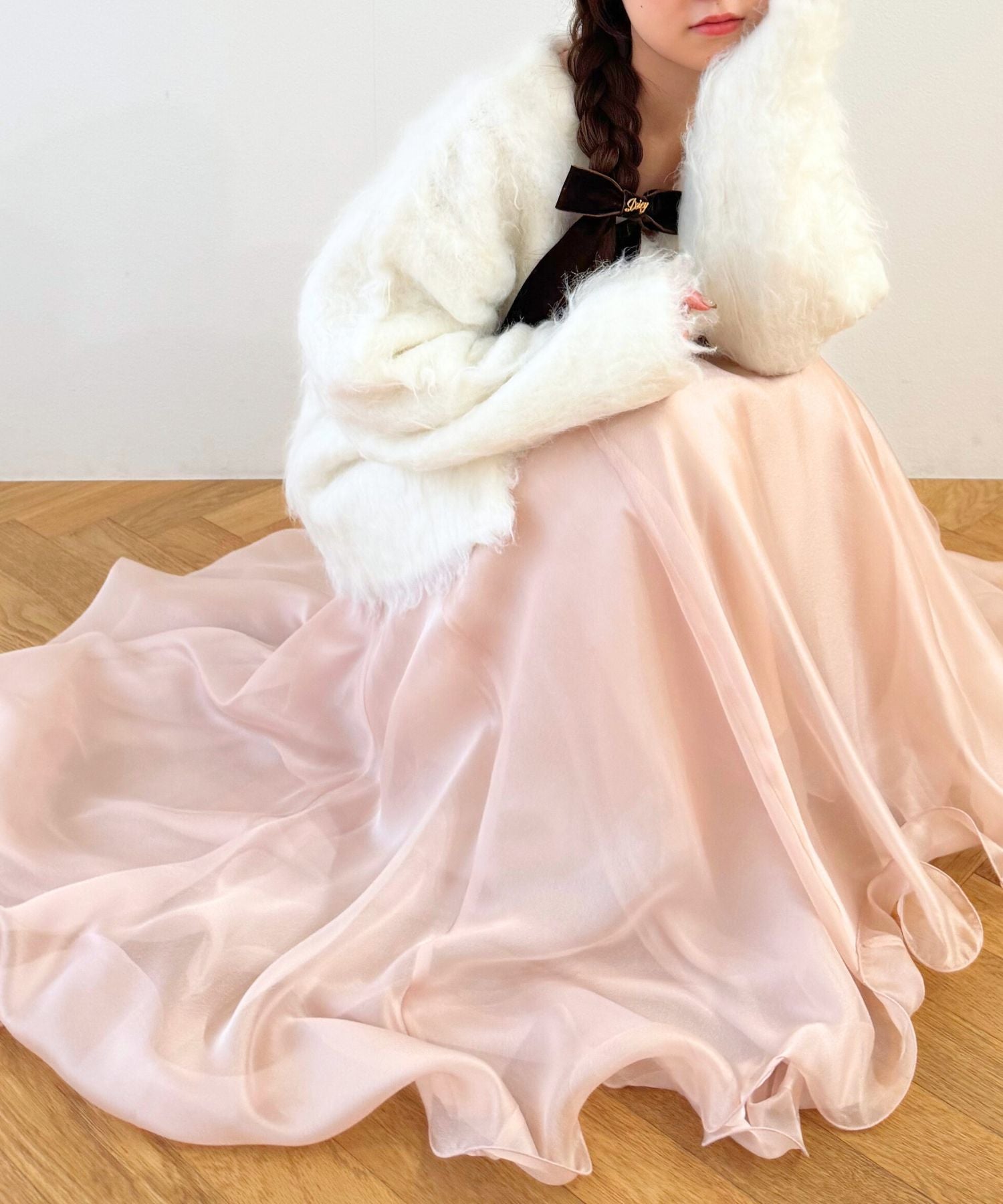 ブラッシュドシャギーカーディガン