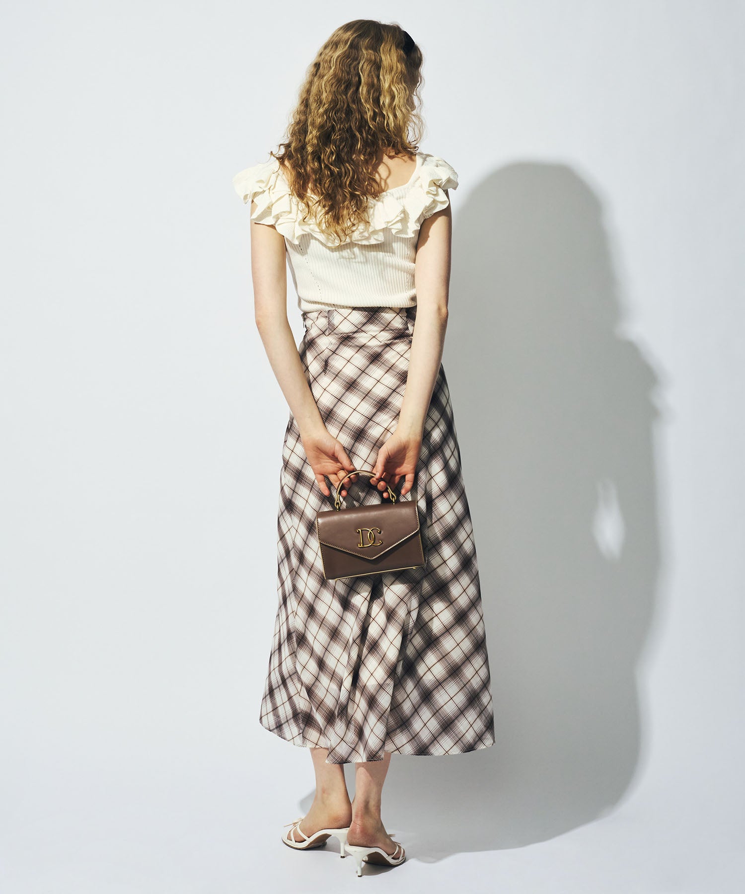 【予約】シアーチェックバイヤススカート