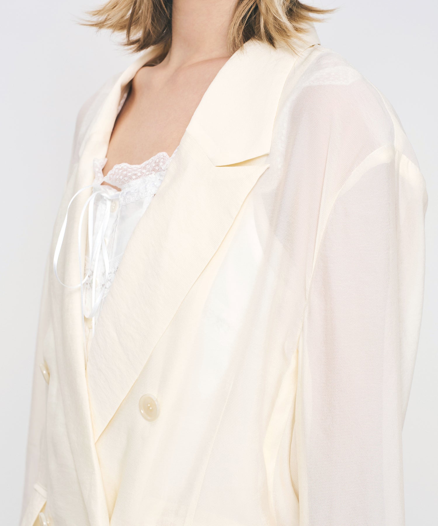 シアーダブルブレストジャケット