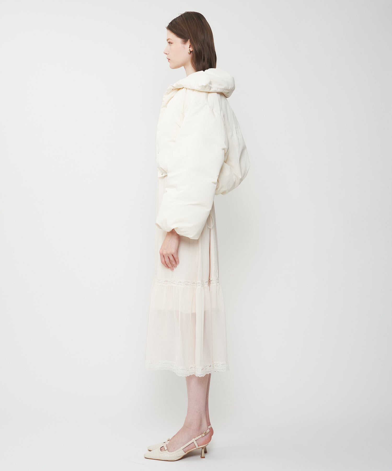 ボリュームカラーショートダウンコート