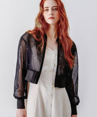 Mini pearl tulle blouson