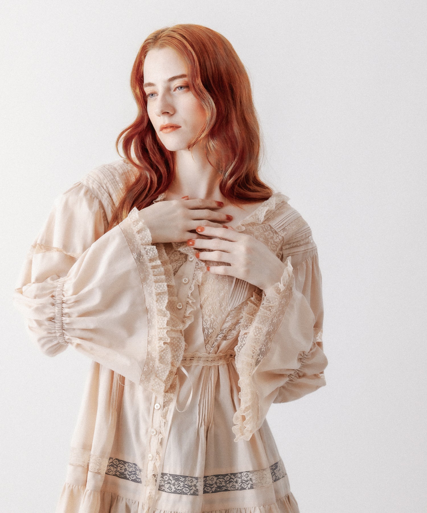 Lace mix Victorian tunic