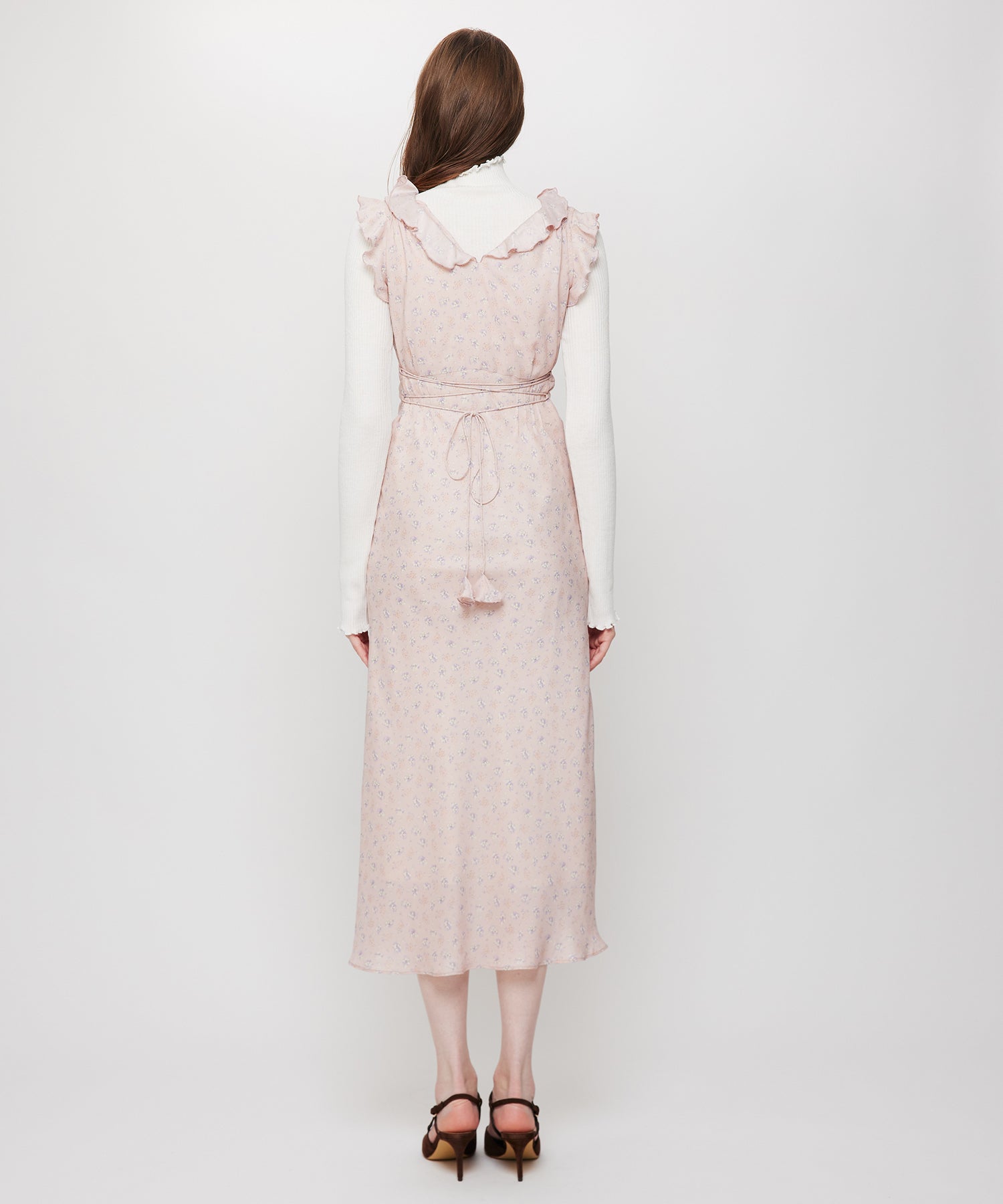 ハイネックリブニット