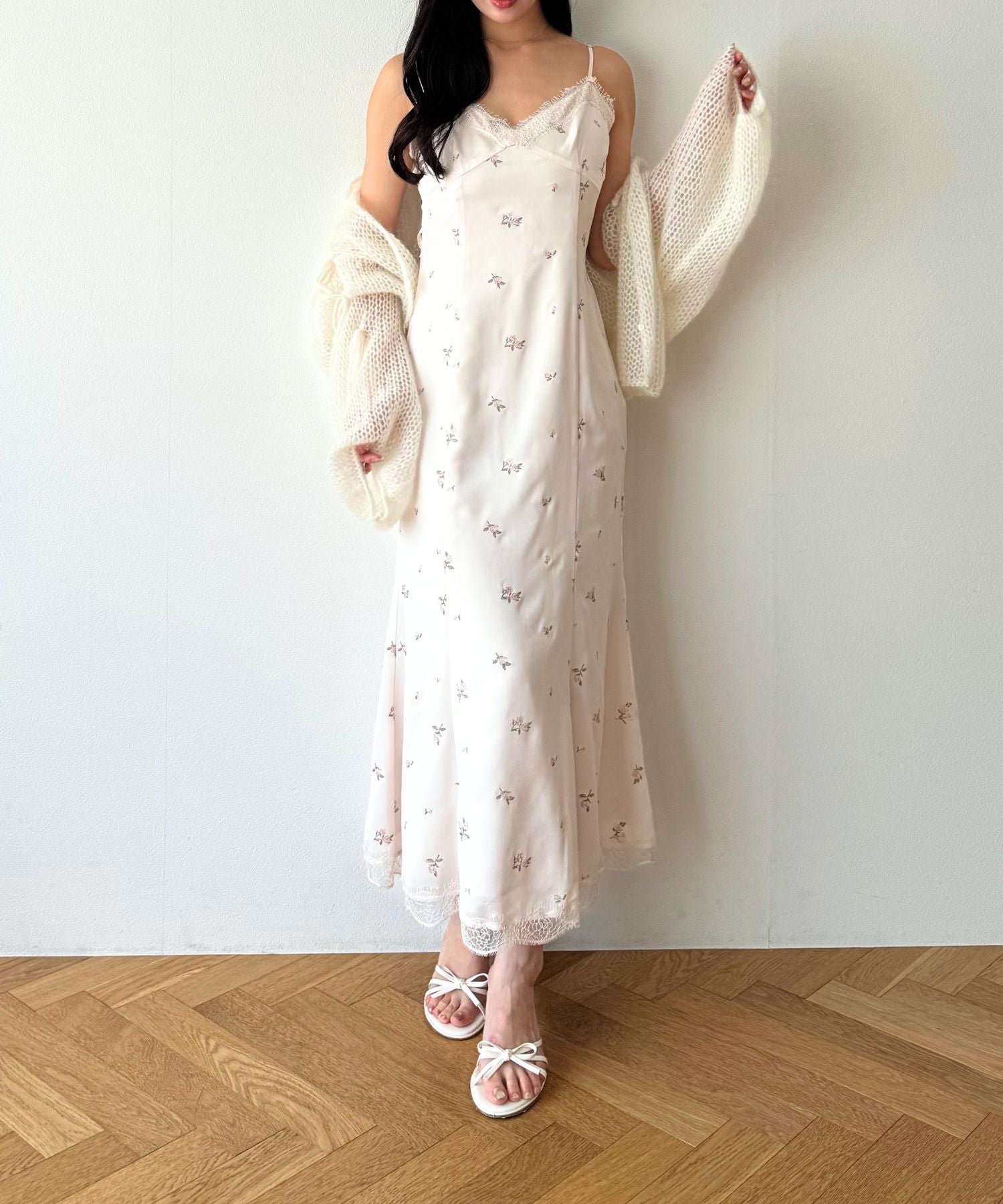 2WAYキッドモヘヤリボンスリーブニット