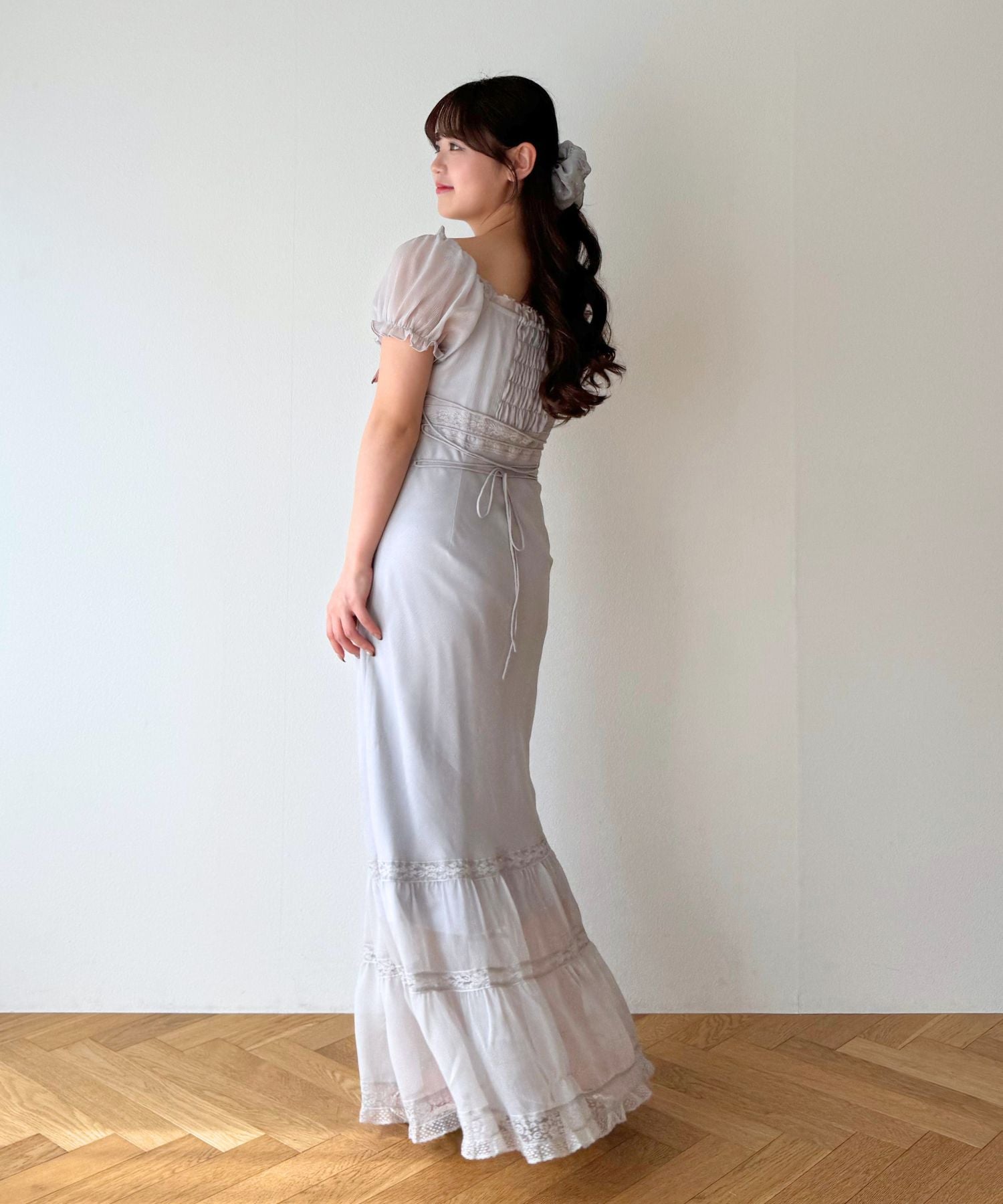 2wayオフショルシフォンドレス