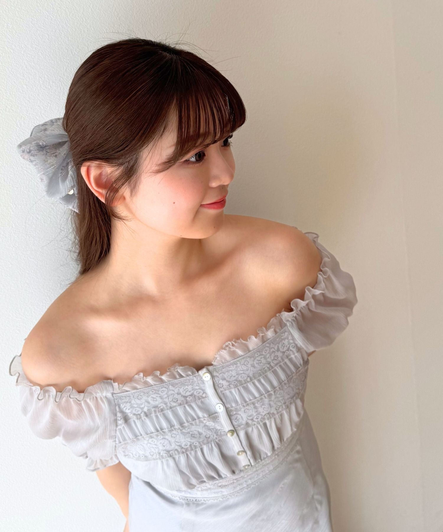 2wayオフショルシフォンドレス