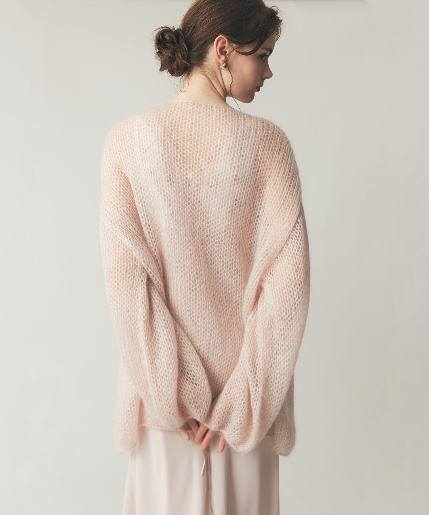 2wayキッドモヘヤシアーニット