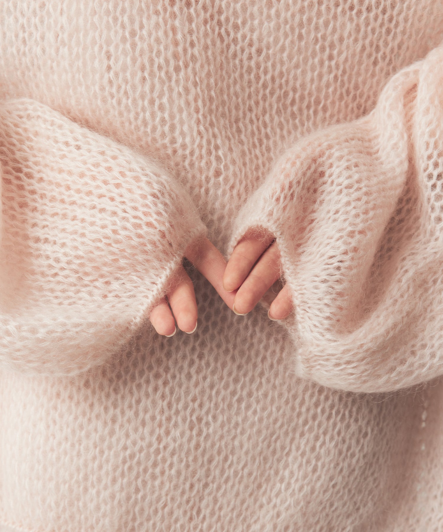 2wayキッドモヘヤシアーニット