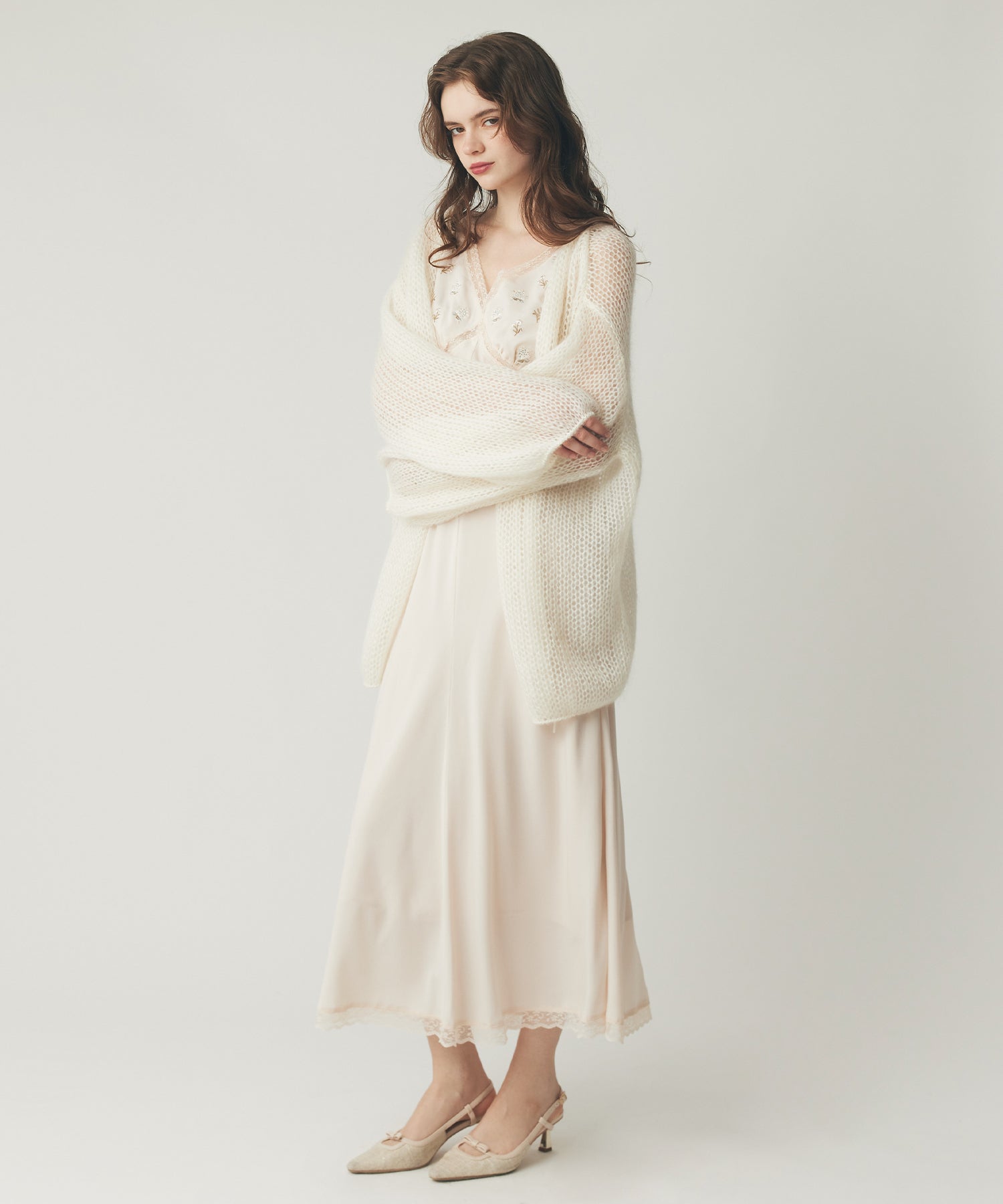 2WAYキッドモヘヤシアーニット