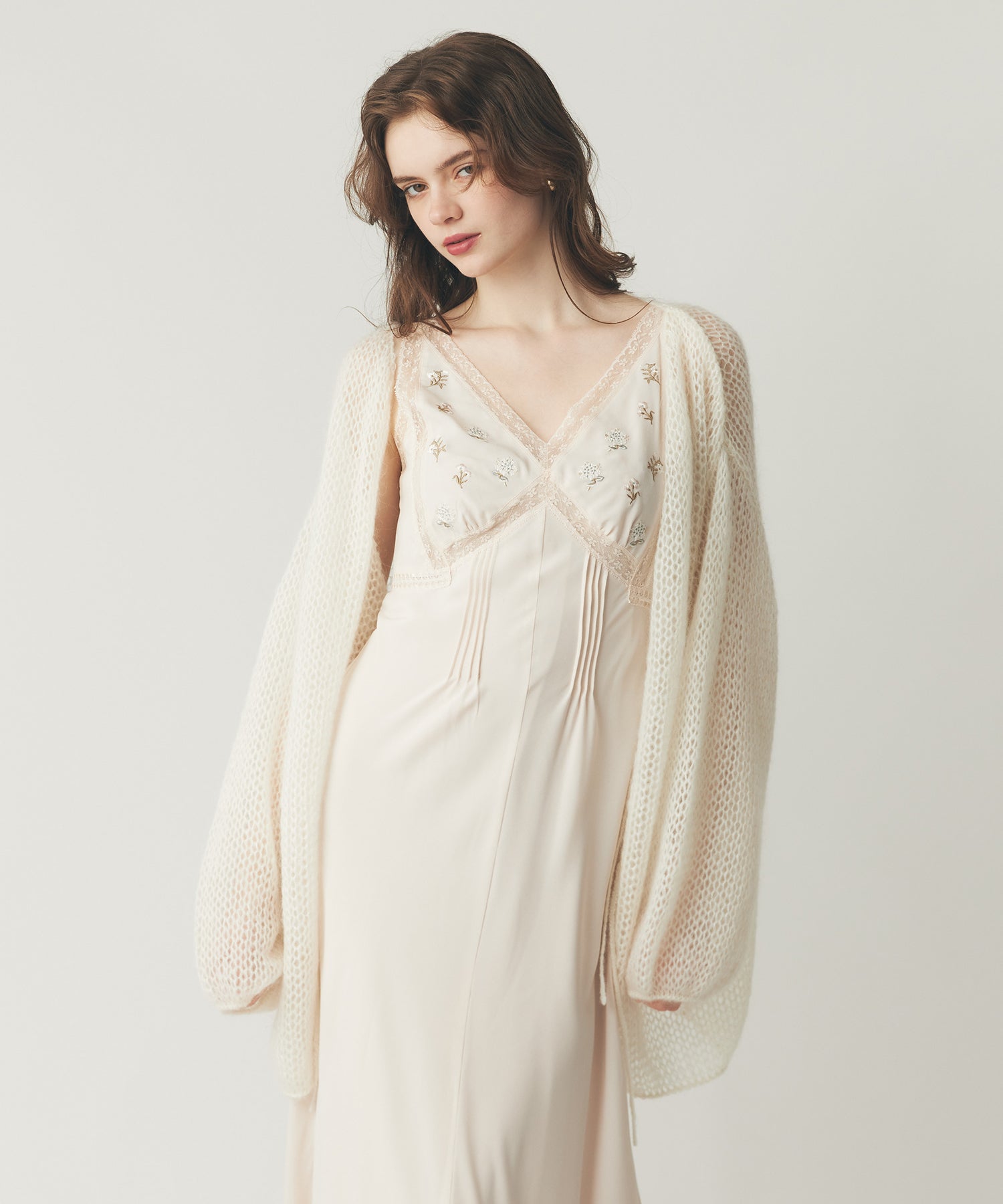 2wayキッドモヘヤシアーニット