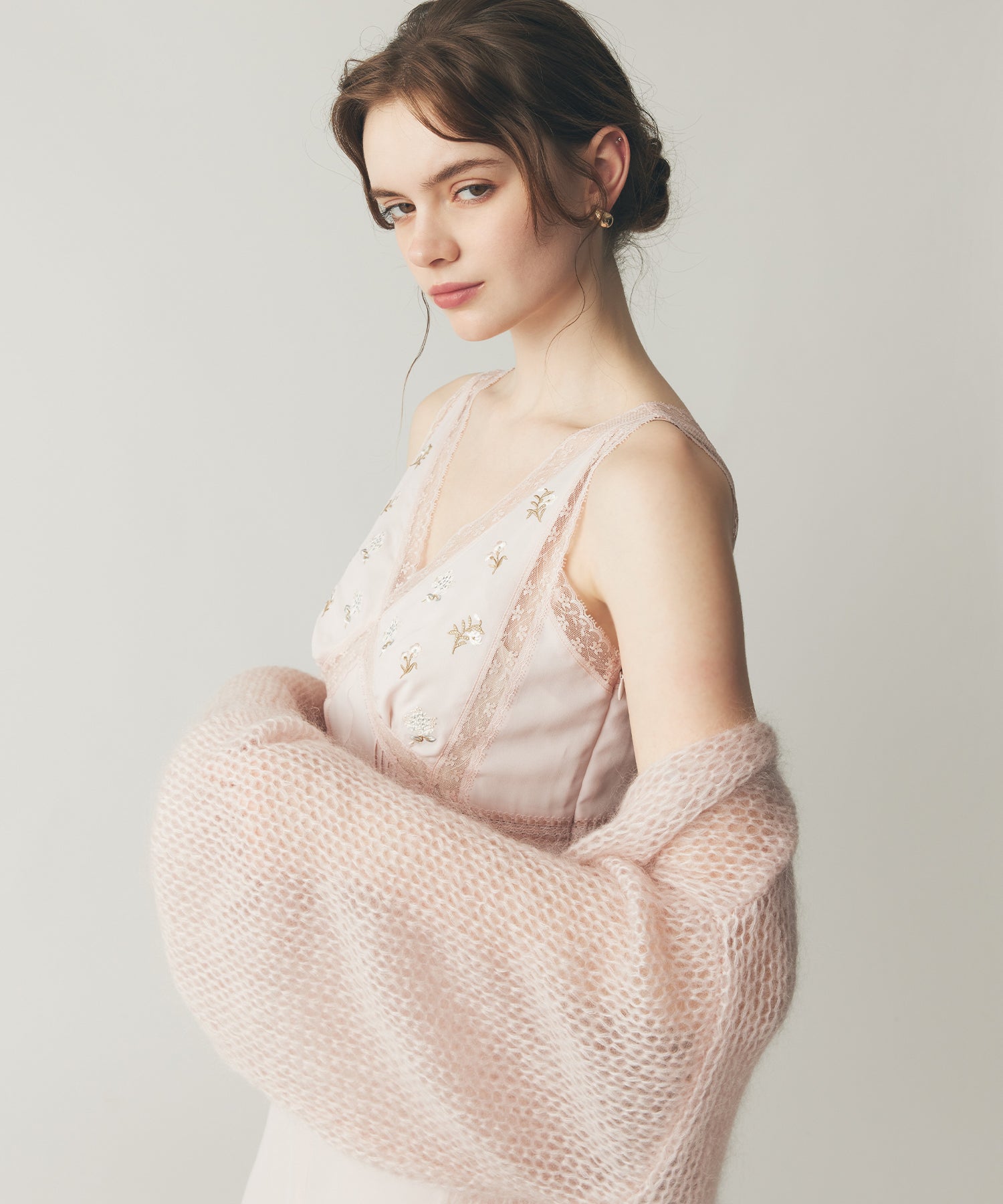 2wayキッドモヘヤシアーニット