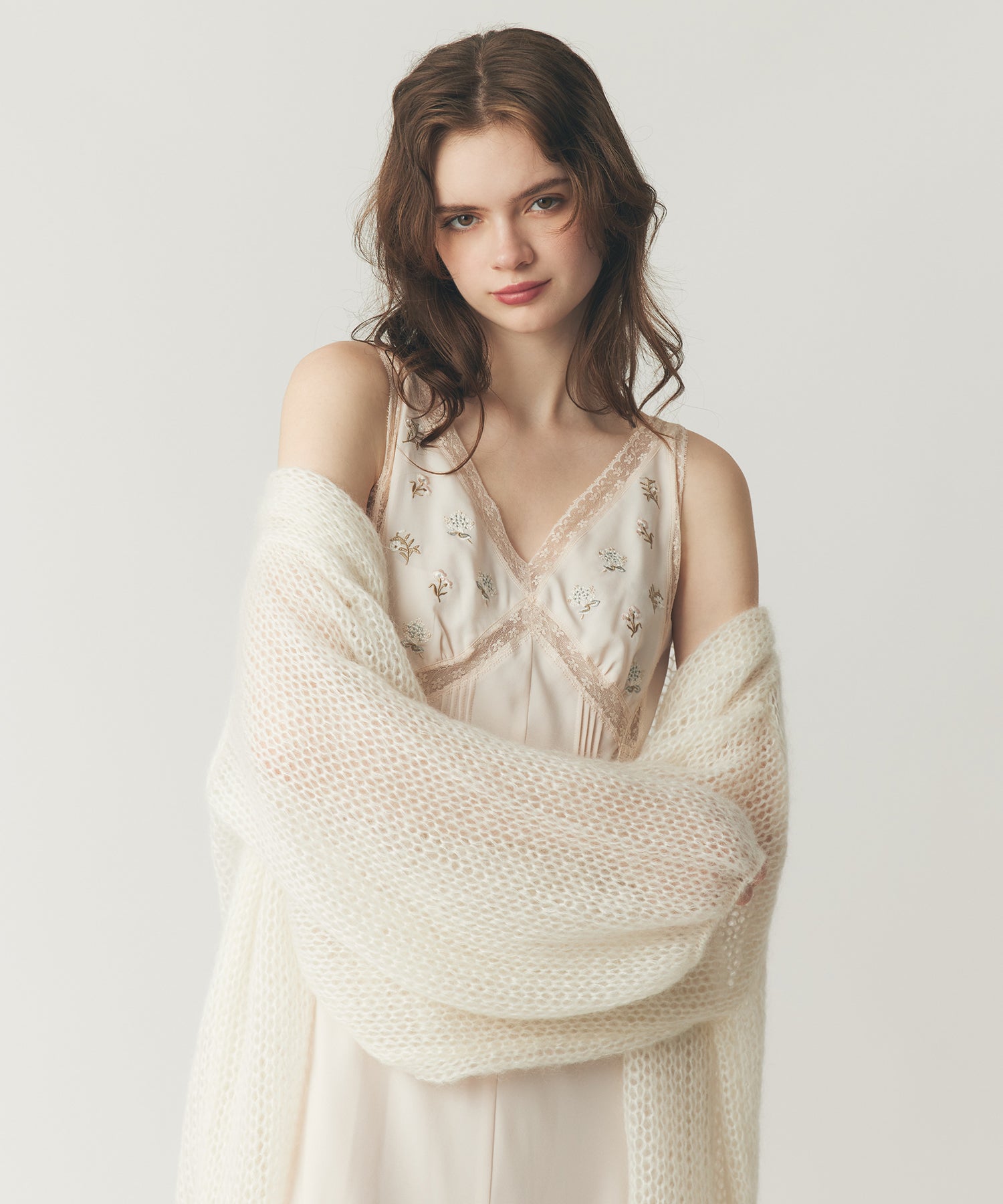 2wayキッドモヘヤシアーニット