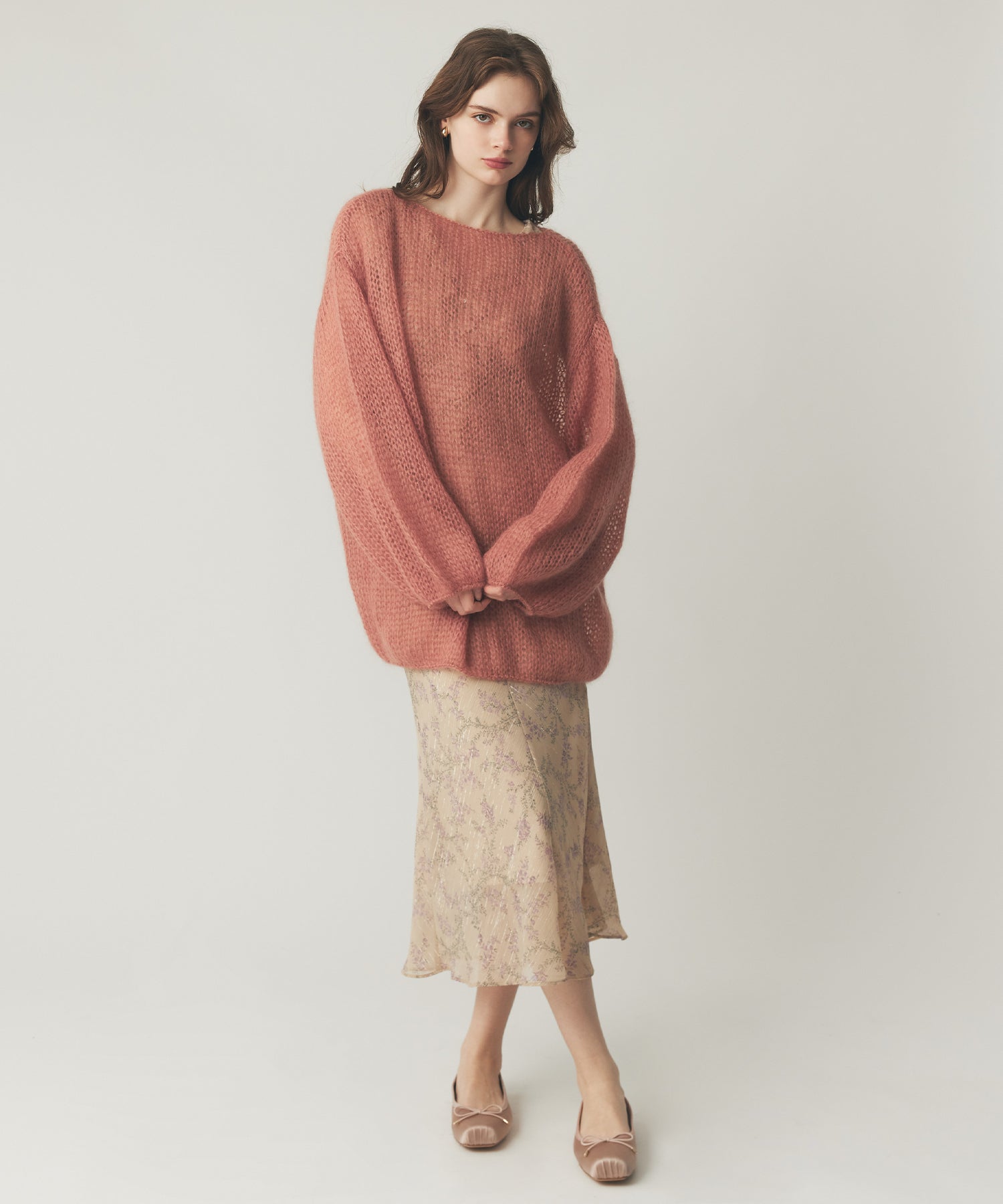 2wayキッドモヘヤシアーニット