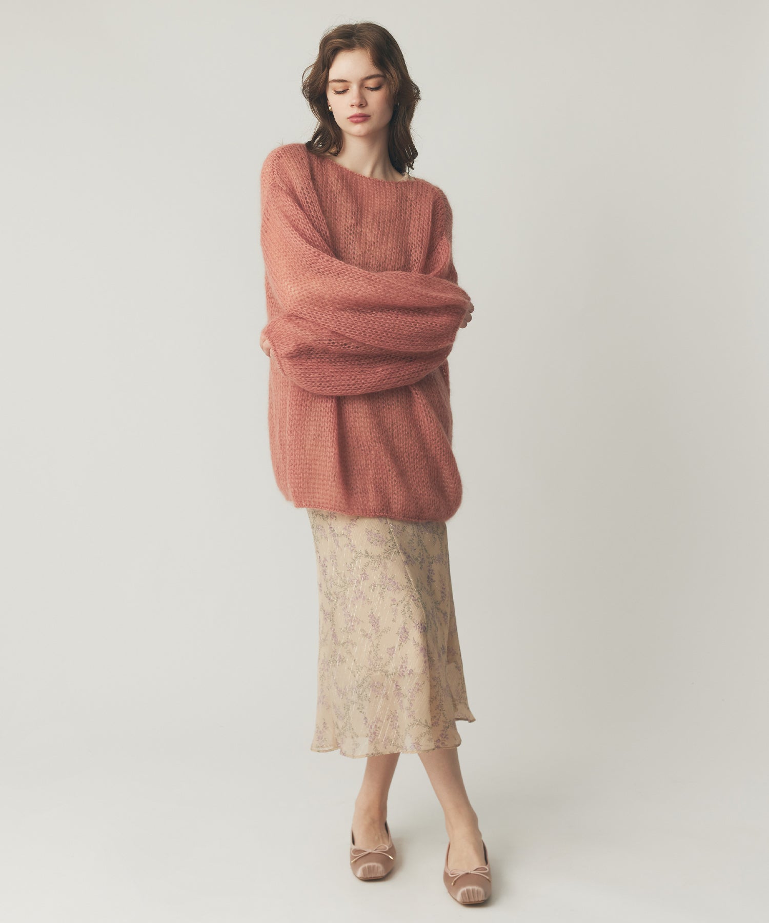 2wayキッドモヘヤシアーニット