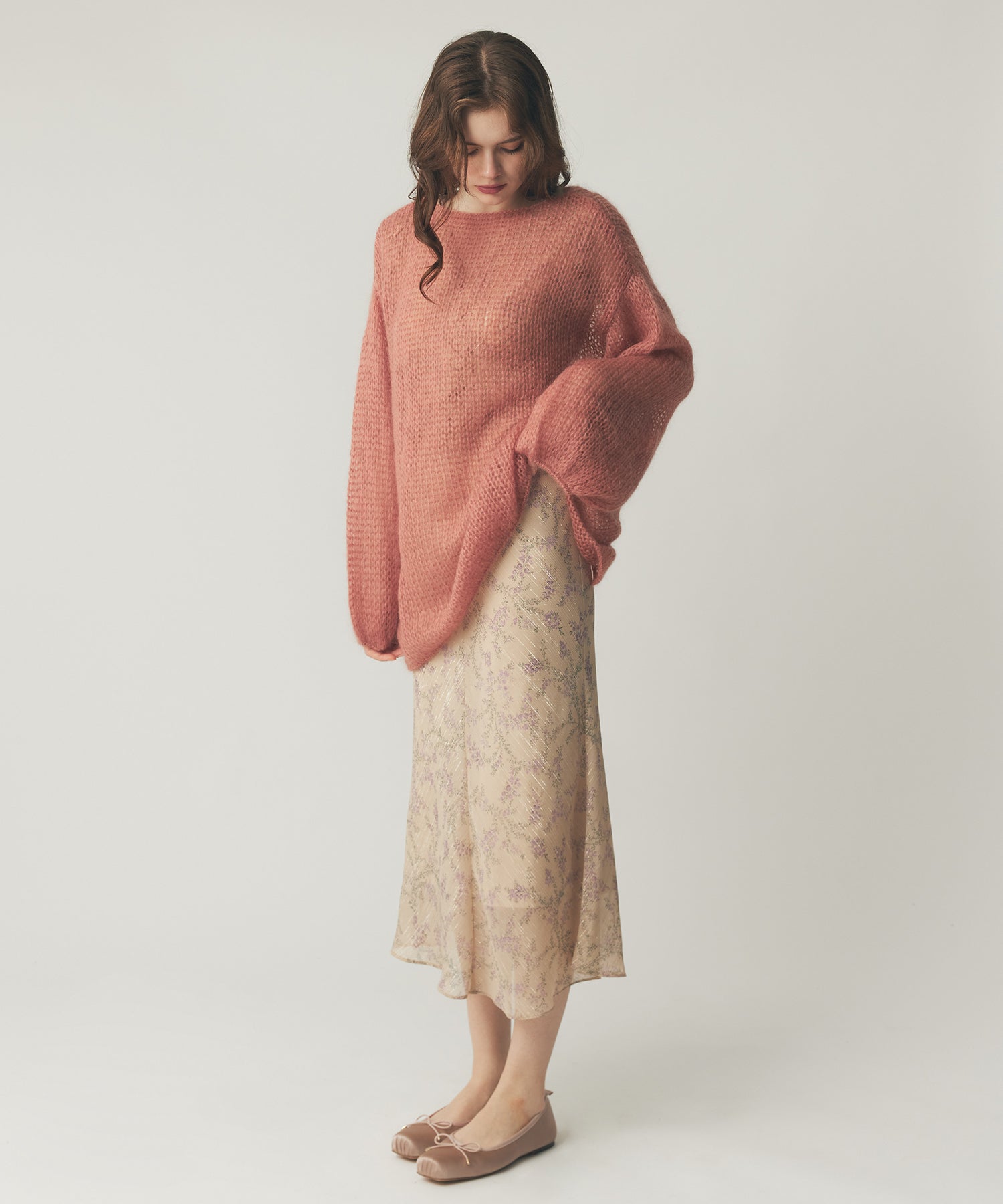 2wayキッドモヘヤシアーニット