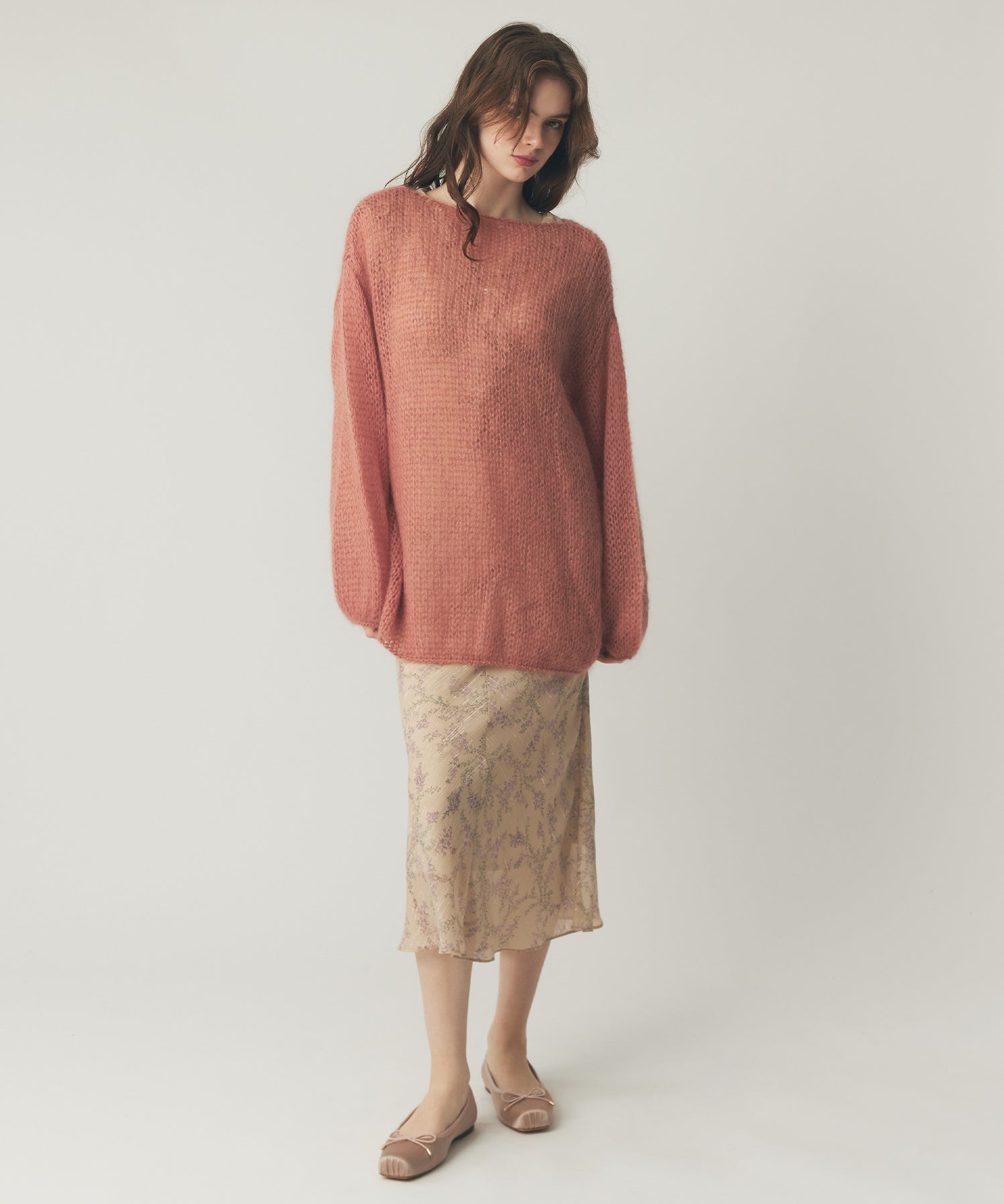 2wayキッドモヘヤシアーニット