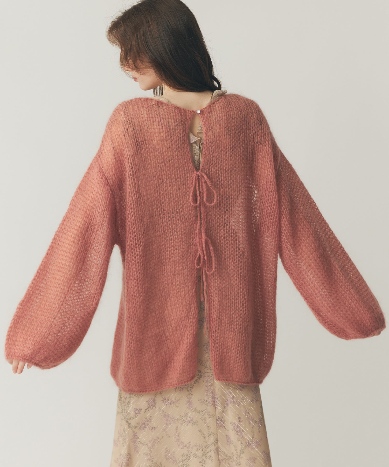 2wayキッドモヘヤシアーニット