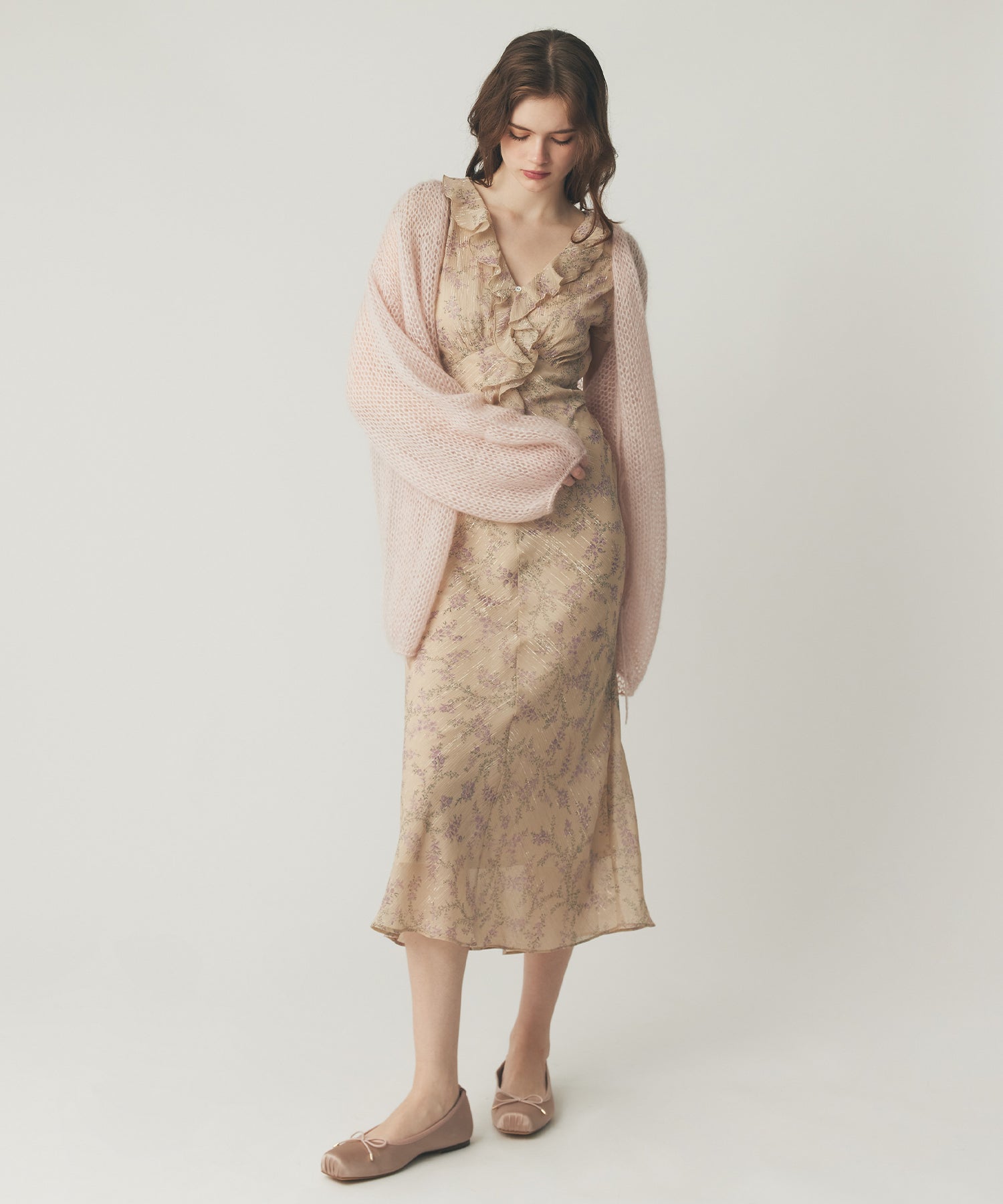 2wayキッドモヘヤシアーニット