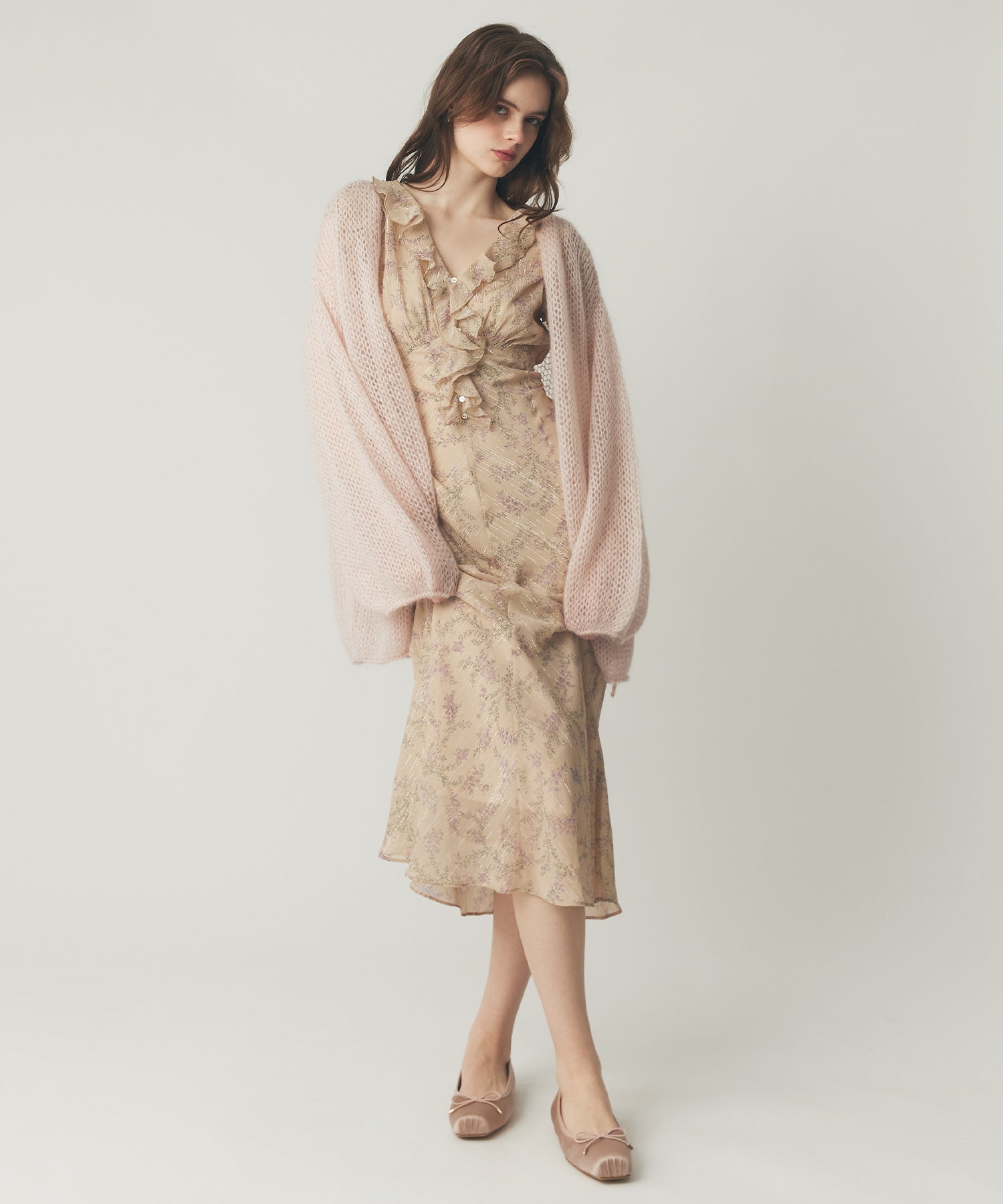 2wayキッドモヘヤシアーニット