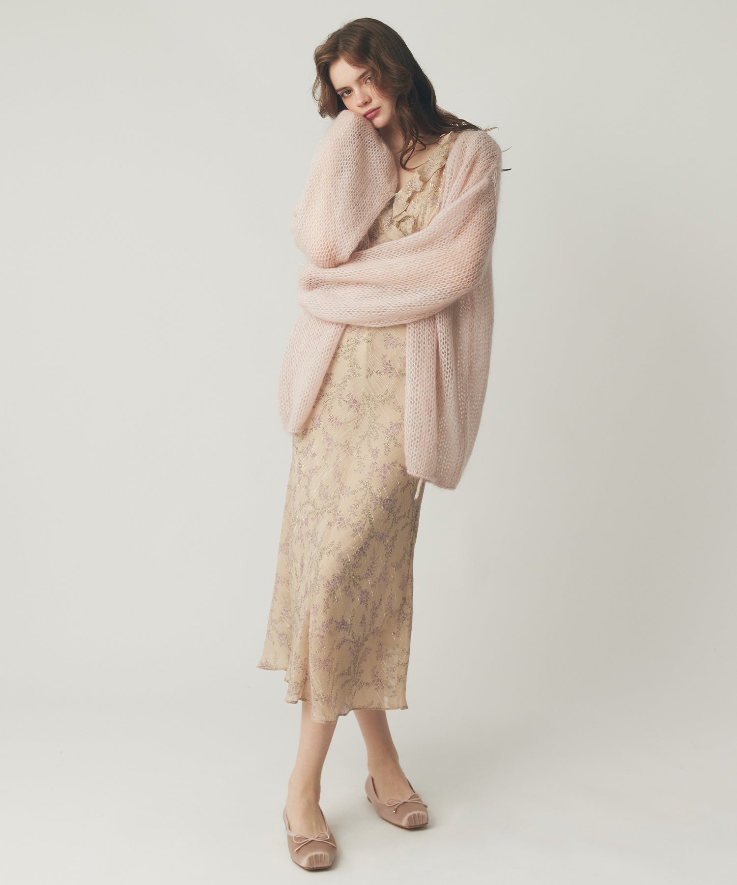 2wayキッドモヘヤシアーニット