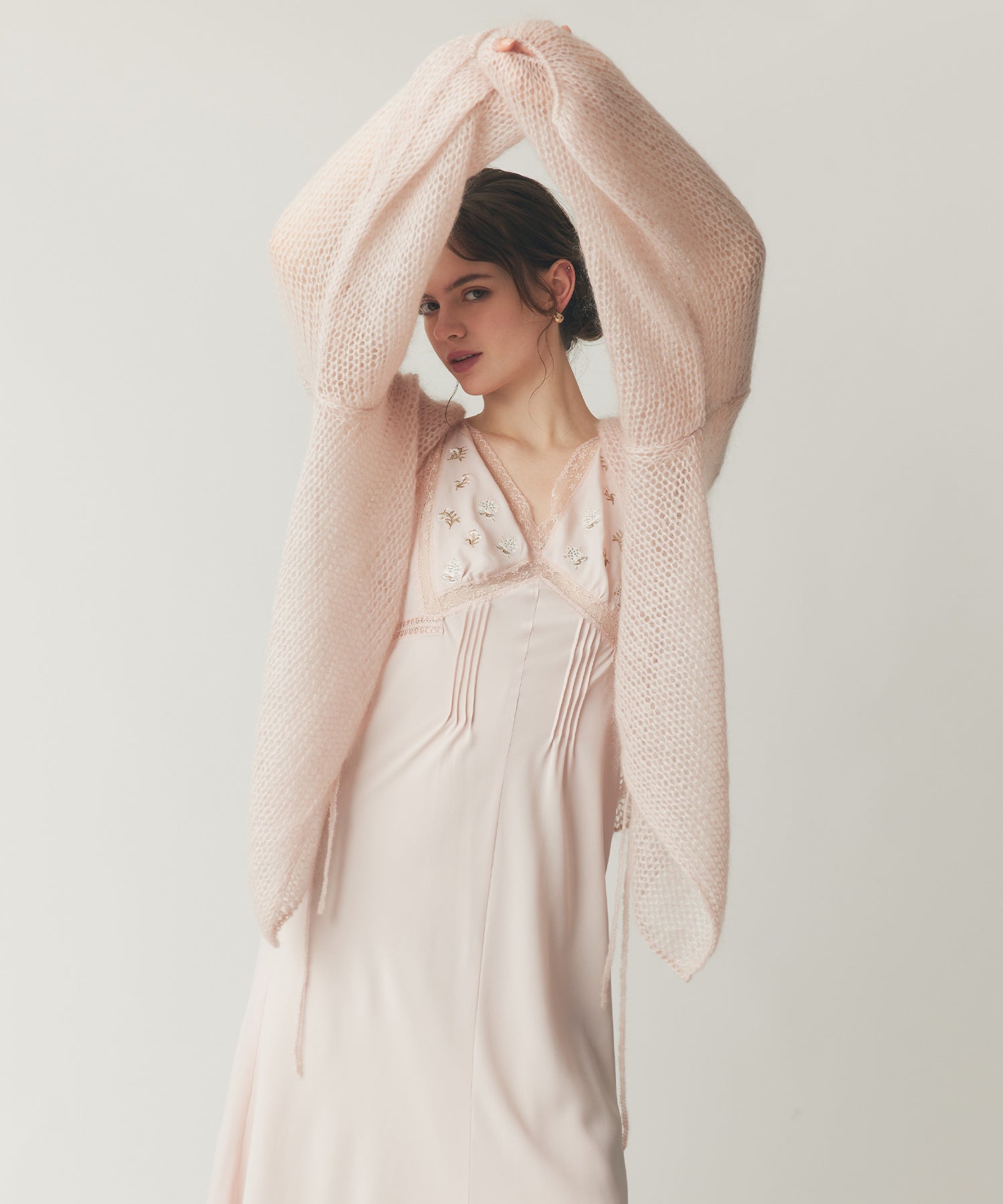 2wayキッドモヘヤシアーニット