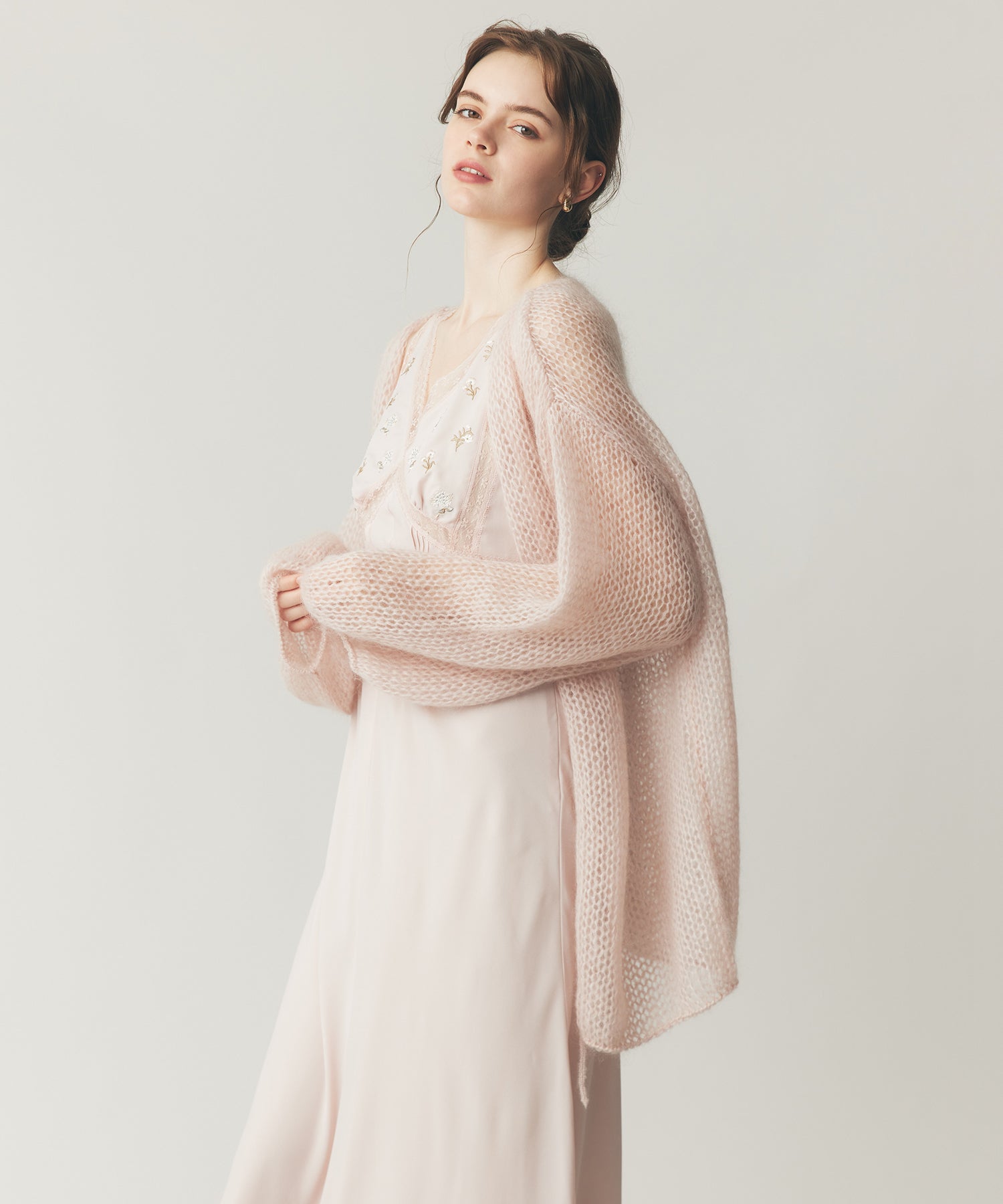 2wayキッドモヘヤシアーニット