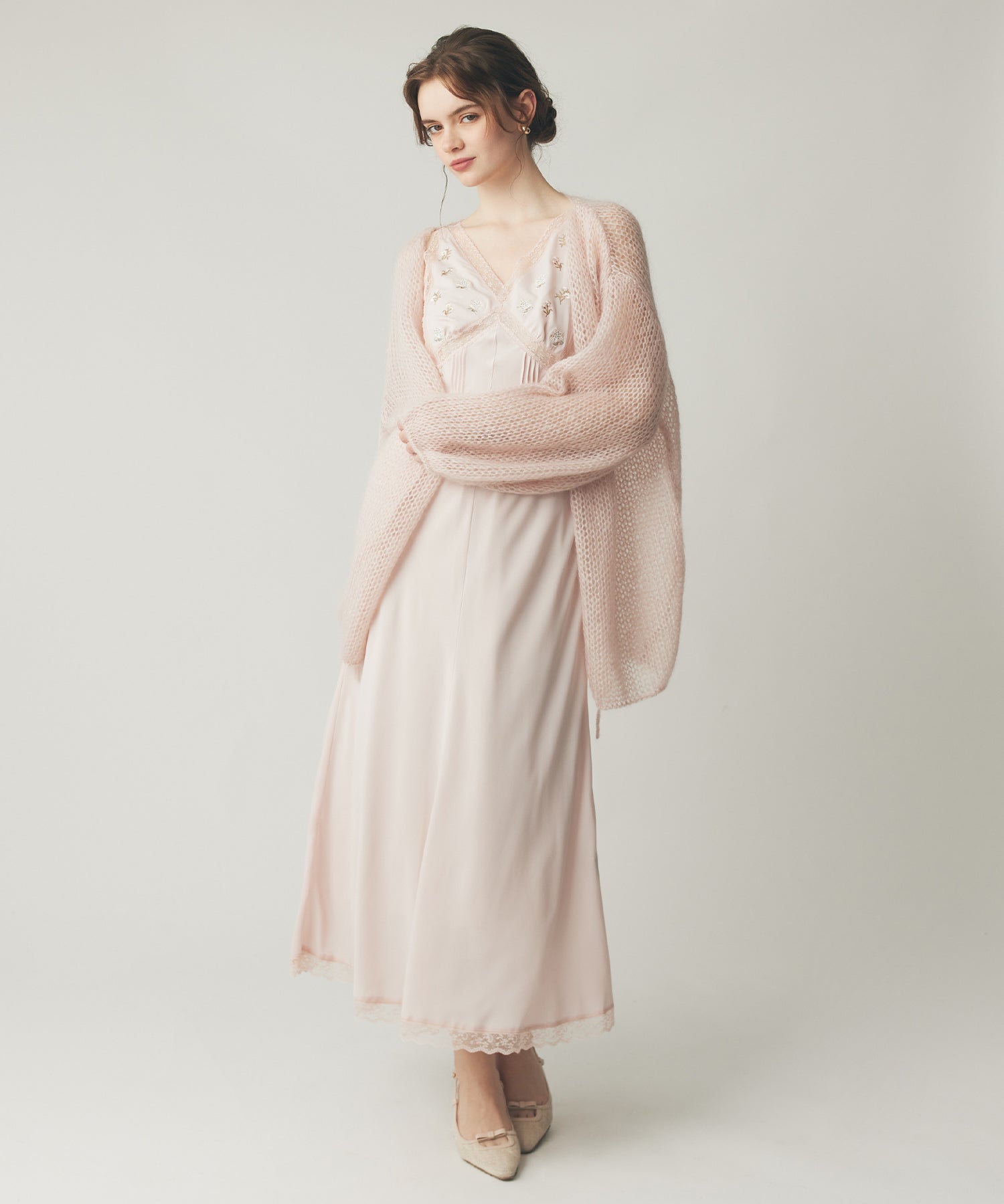 2wayキッドモヘヤシアーニット