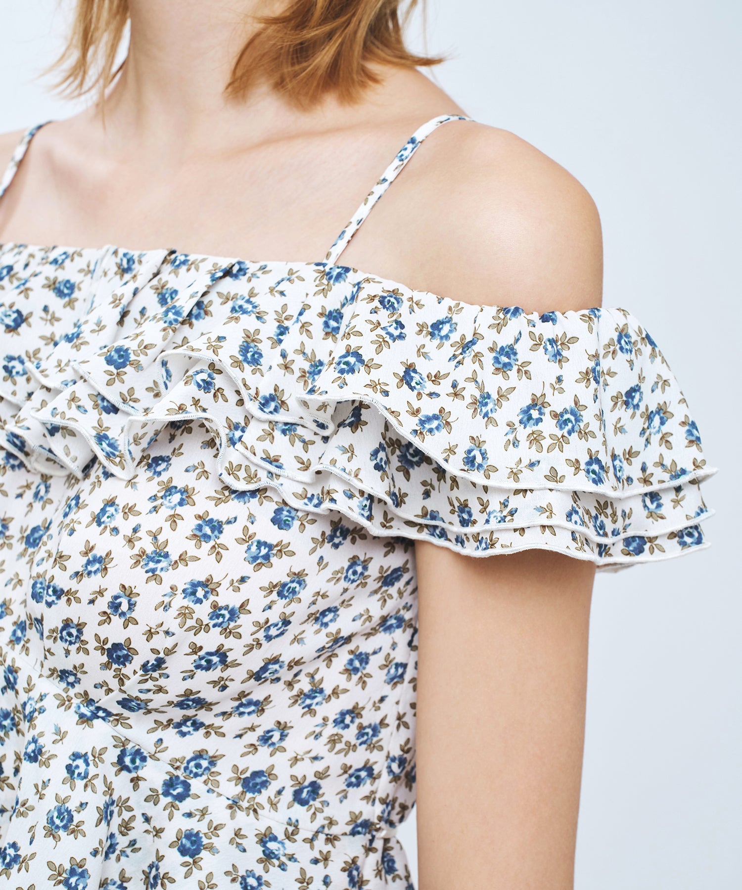 【予約】ローズフリル2wayオフショルブラウス