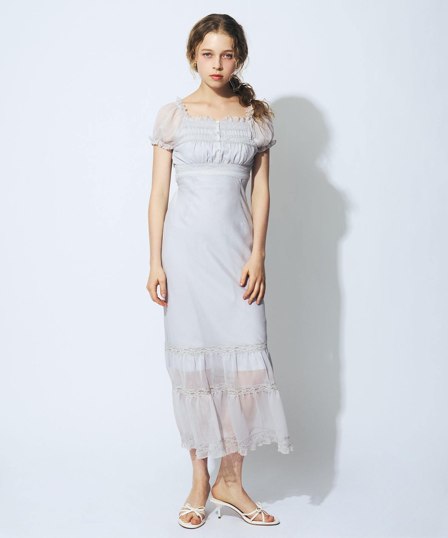 2wayオフショルシフォンドレス